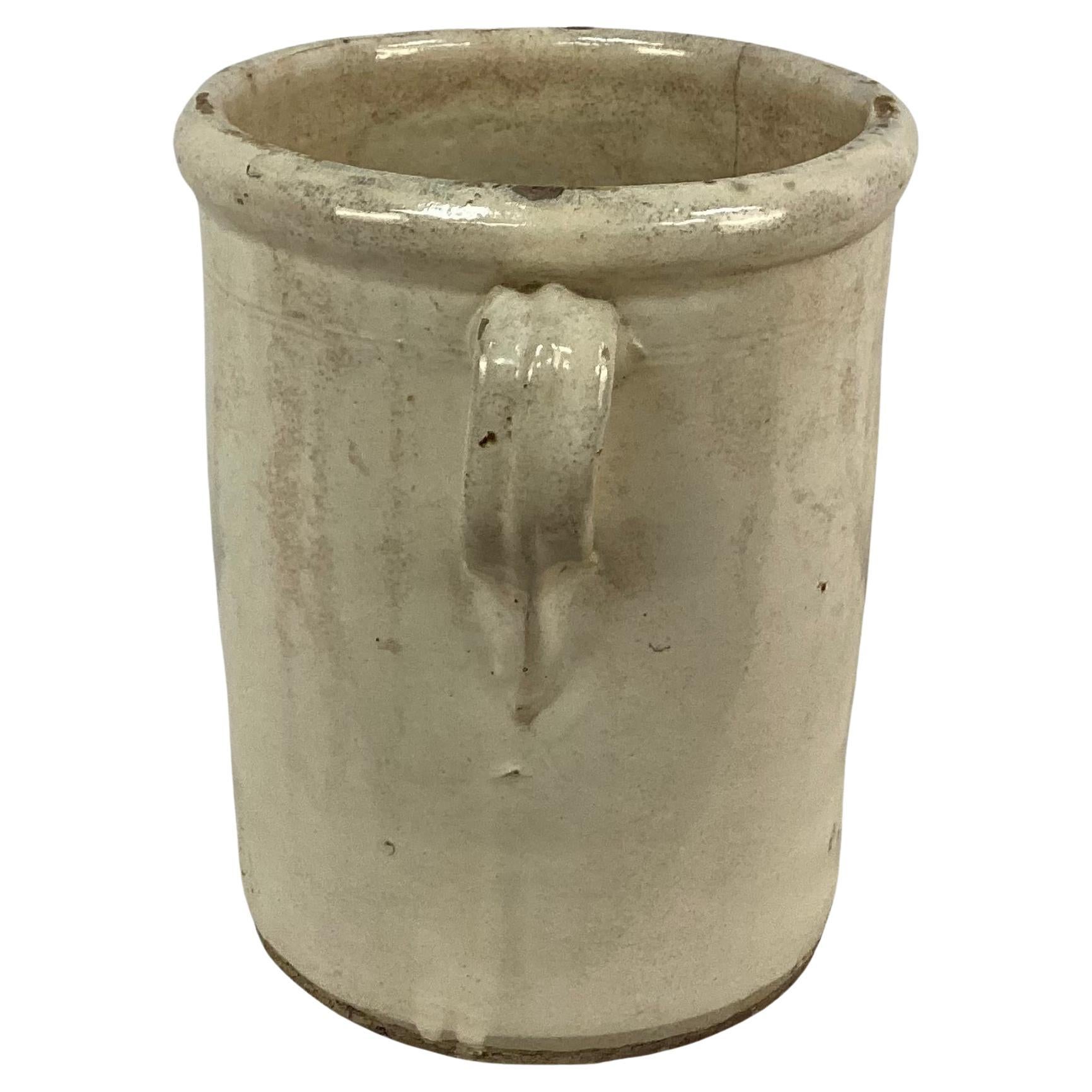 Ceramic 19th Century Italian Chiminea Preserve Pot     #1