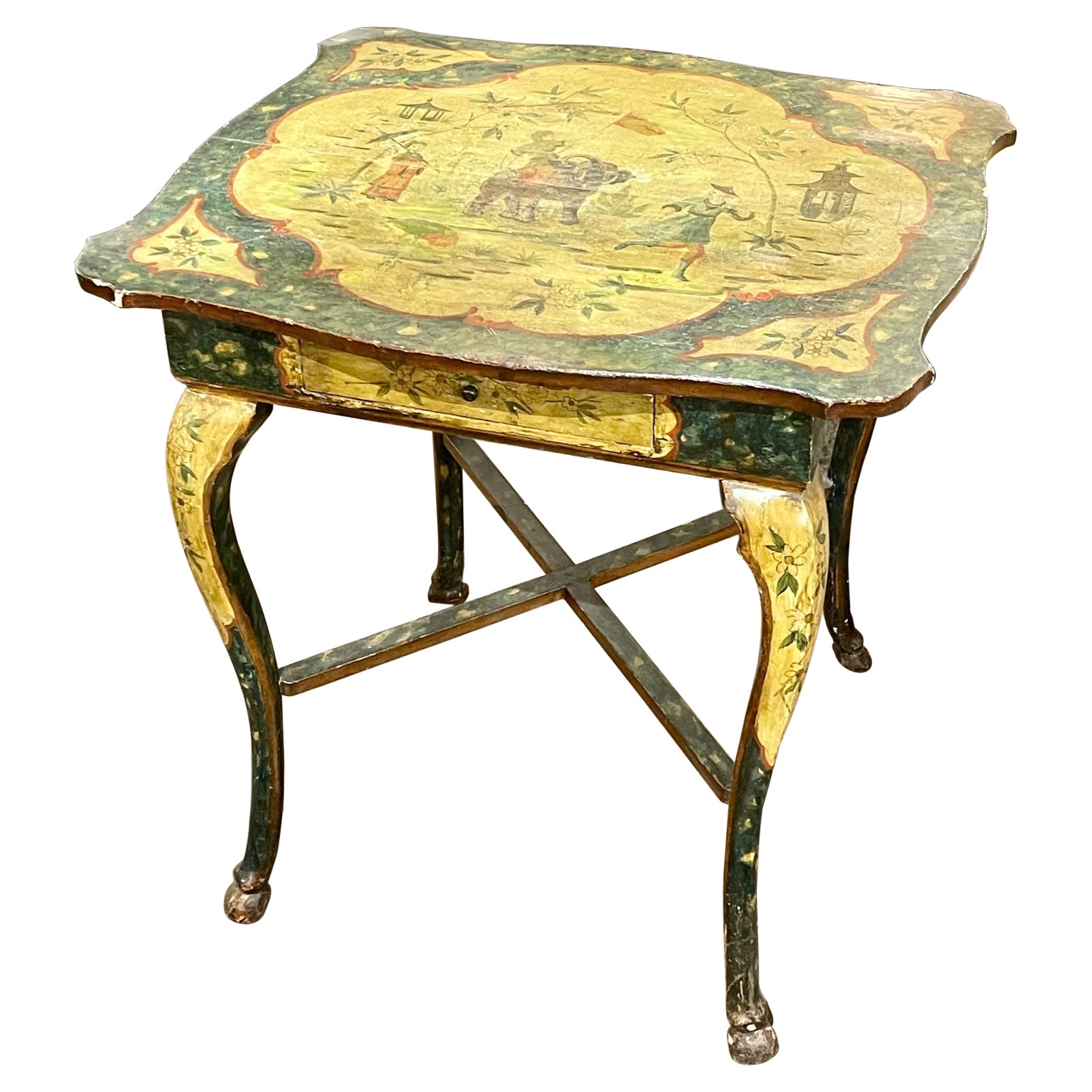 Italienischer Chinoiserie-Beistelltisch des 19. Jahrhunderts