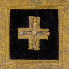 Italienische Kirchenwagentasche des 19. Jahrhunderts in Schwarz mit gold Ecclesiastical Trim