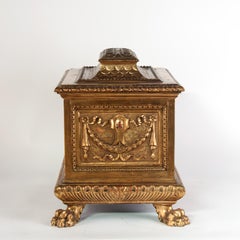 Italian 19th C. polychromed Wooden Casket.