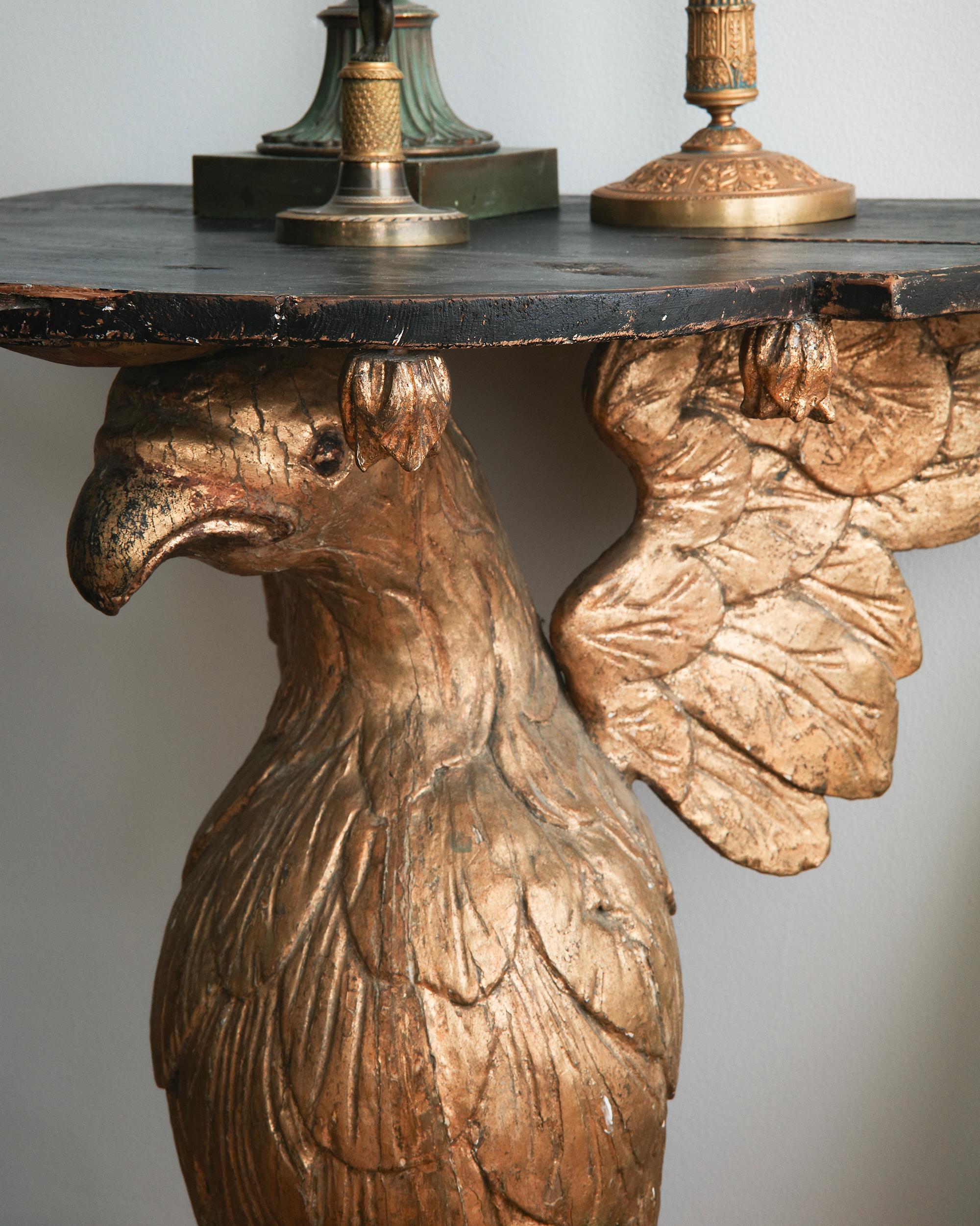 Hand-Crafted 19th Century Italian Console Table For Sale