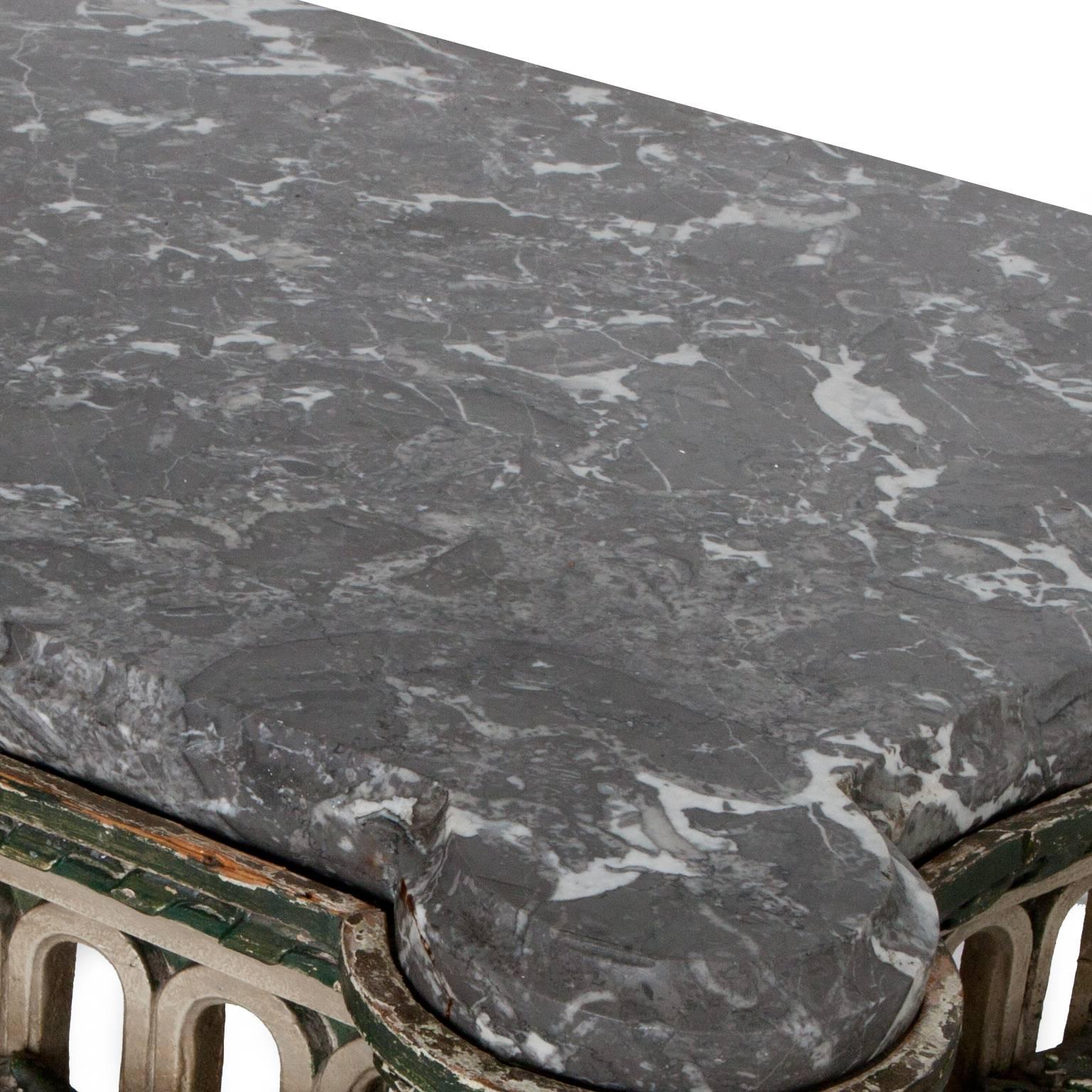 Marble 19th Century Italian Console Table For Sale