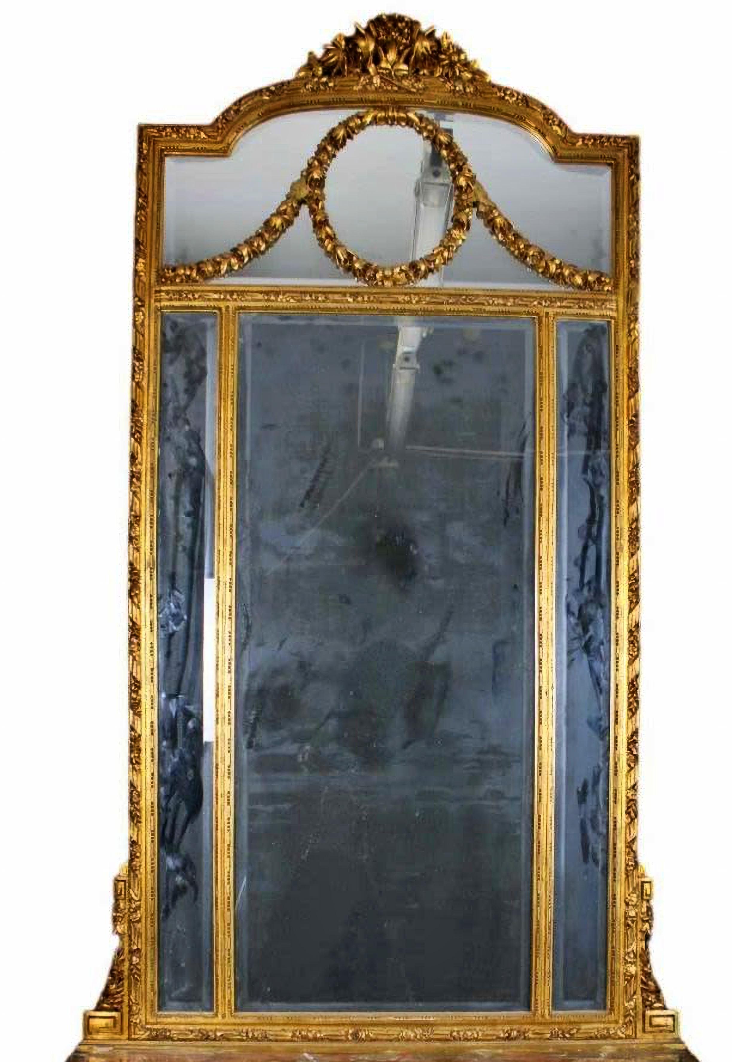 Rococo CONSOLE italienne du 19ème siècle avec miroir en vente