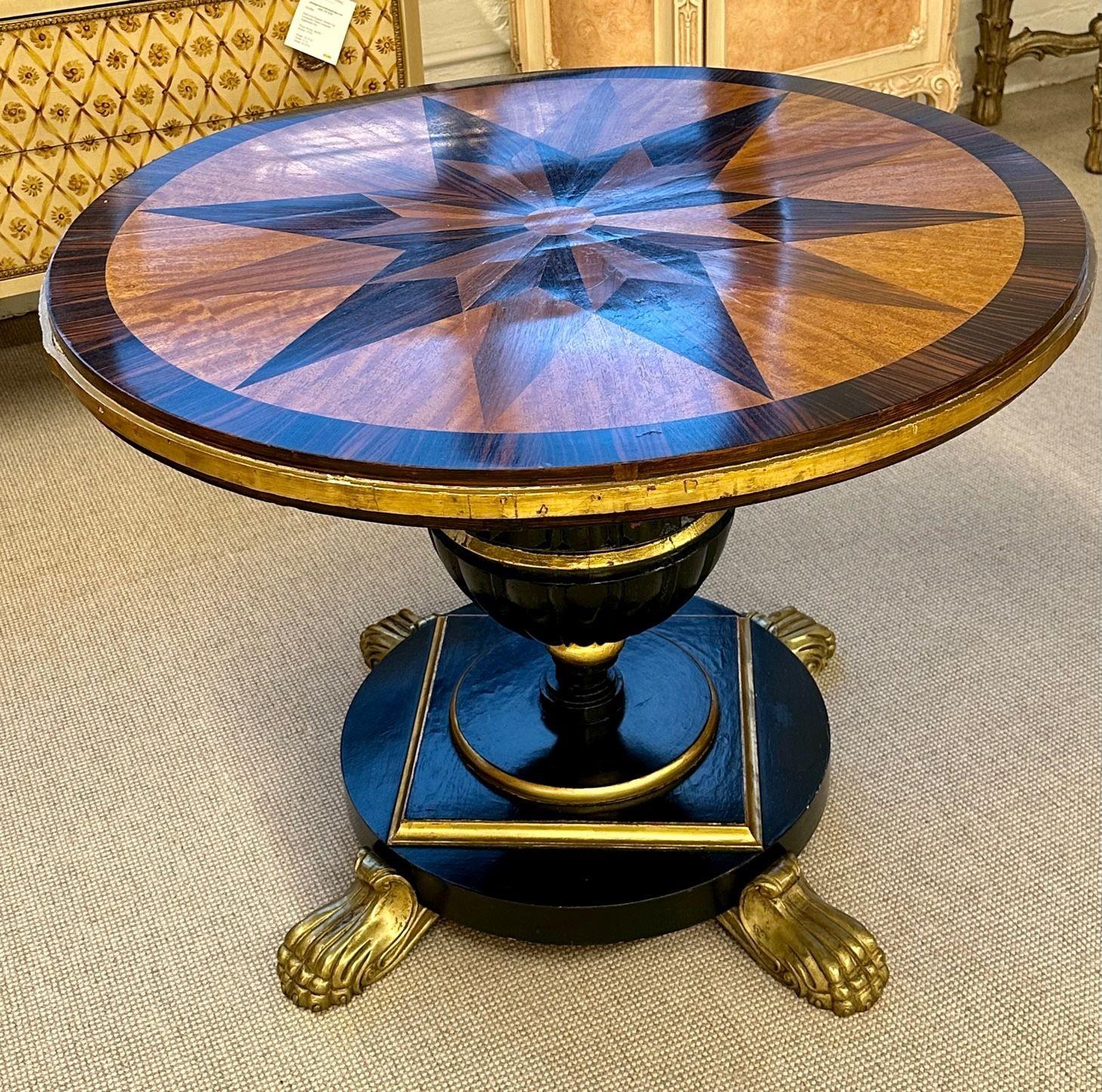 Italienischer kontinentaler Mitteltisch, Beistelltisch oder Kartentisch des 19. Jahrhunderts, Bronzefüßen (Regency) im Angebot