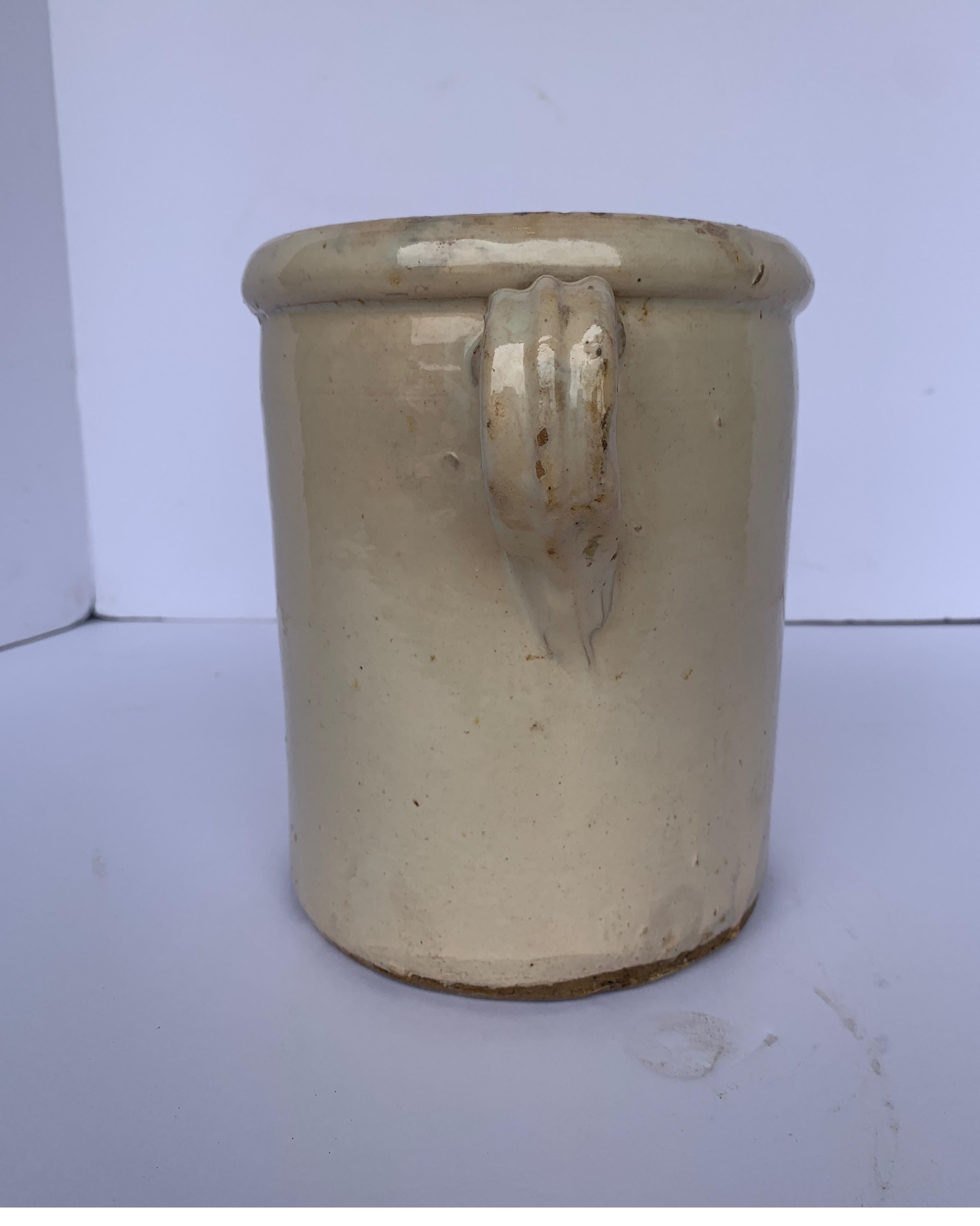 19th Century Italian Cream Jar With Handles 5
