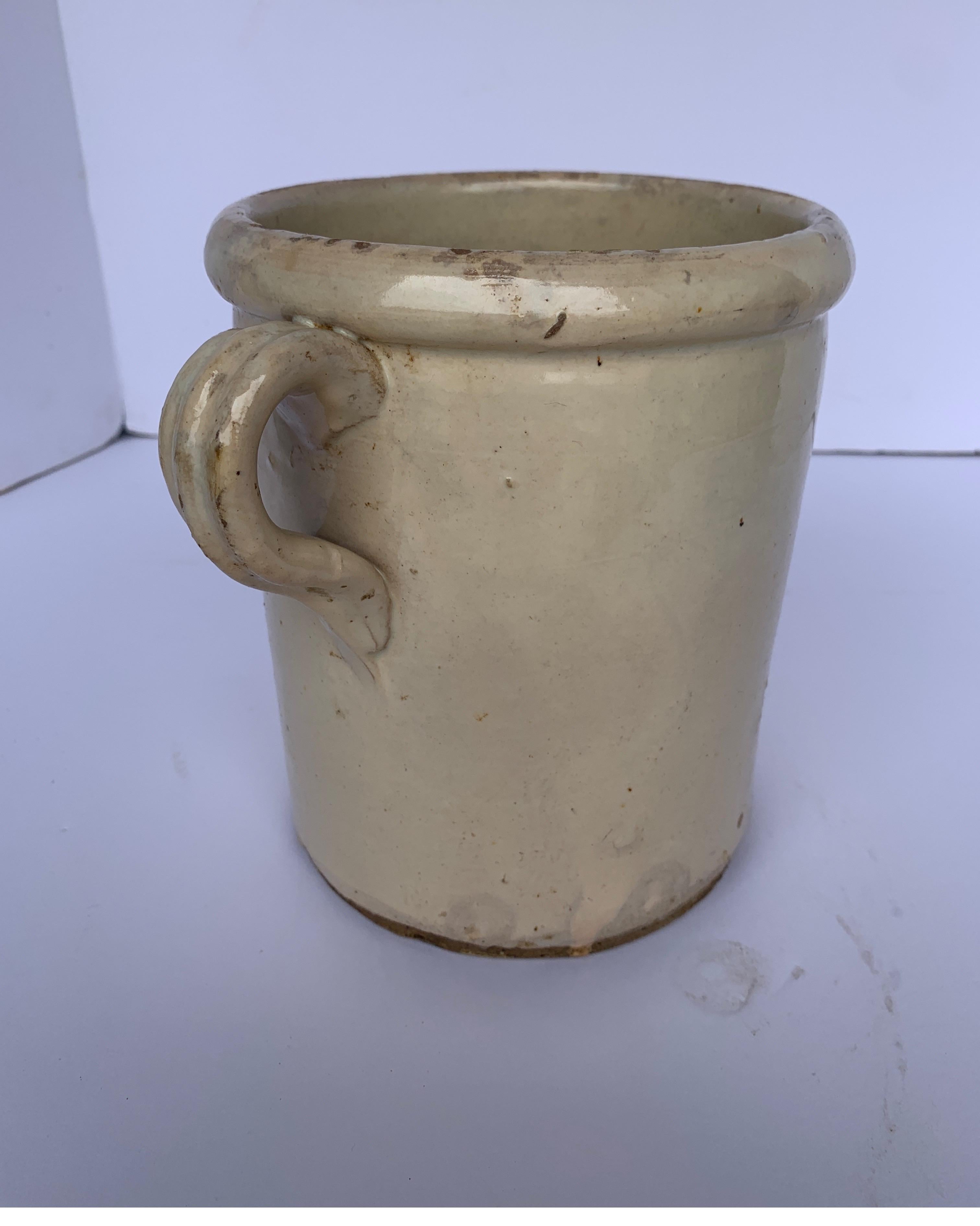 19th Century Italian Cream Jar With Handles 6