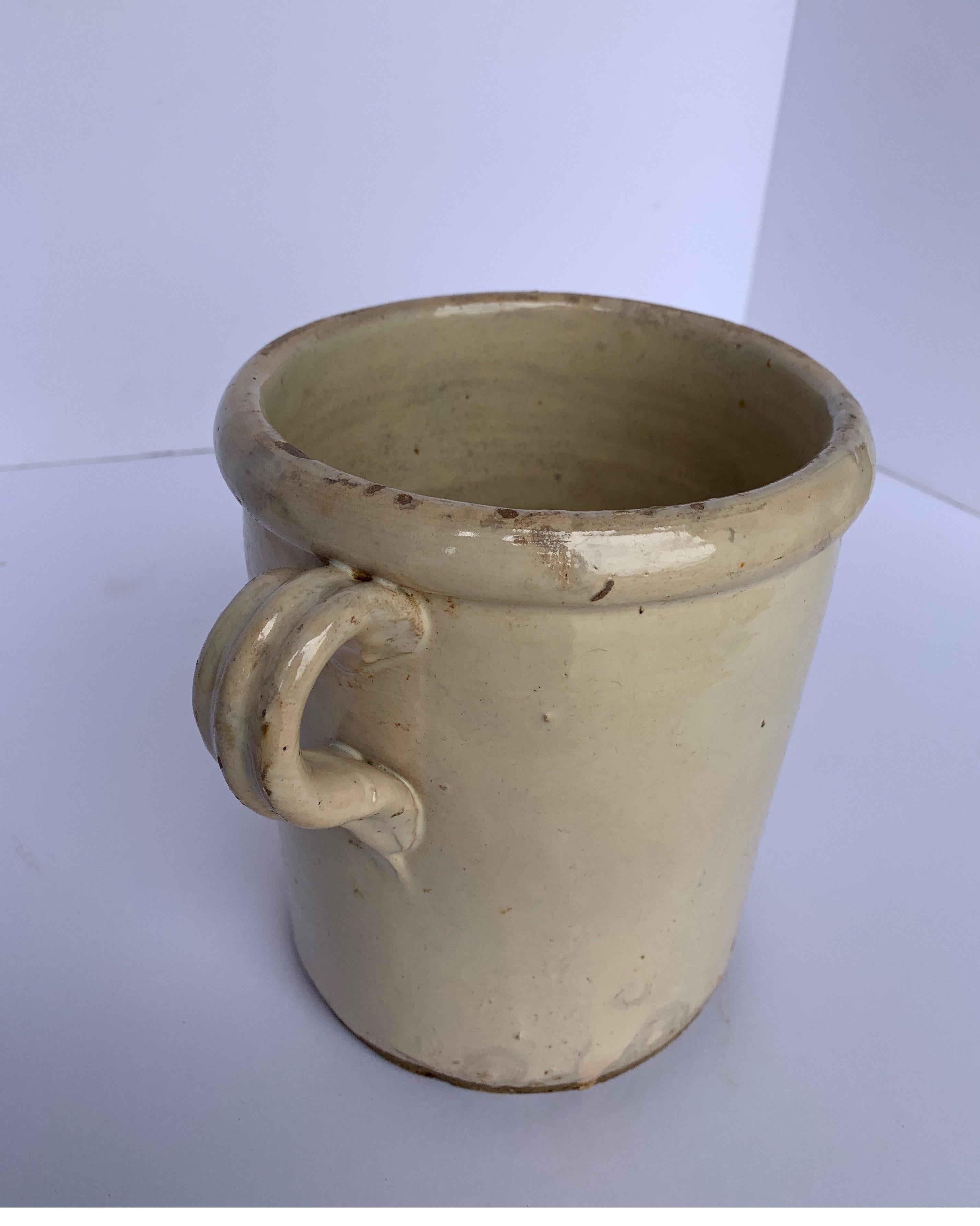 19th Century Italian Cream Jar With Handles 7