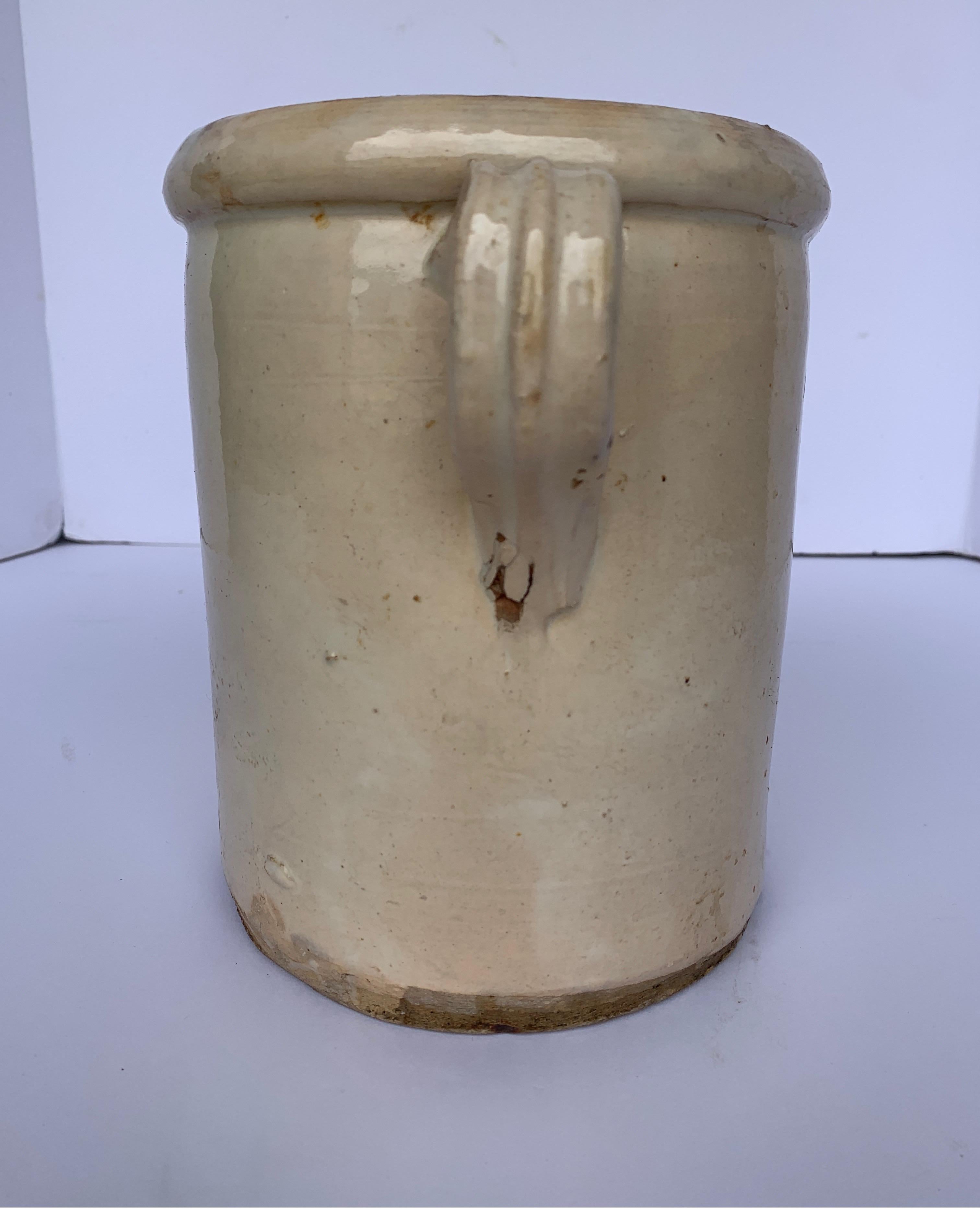 19th Century Italian Cream Jar With Handles 1