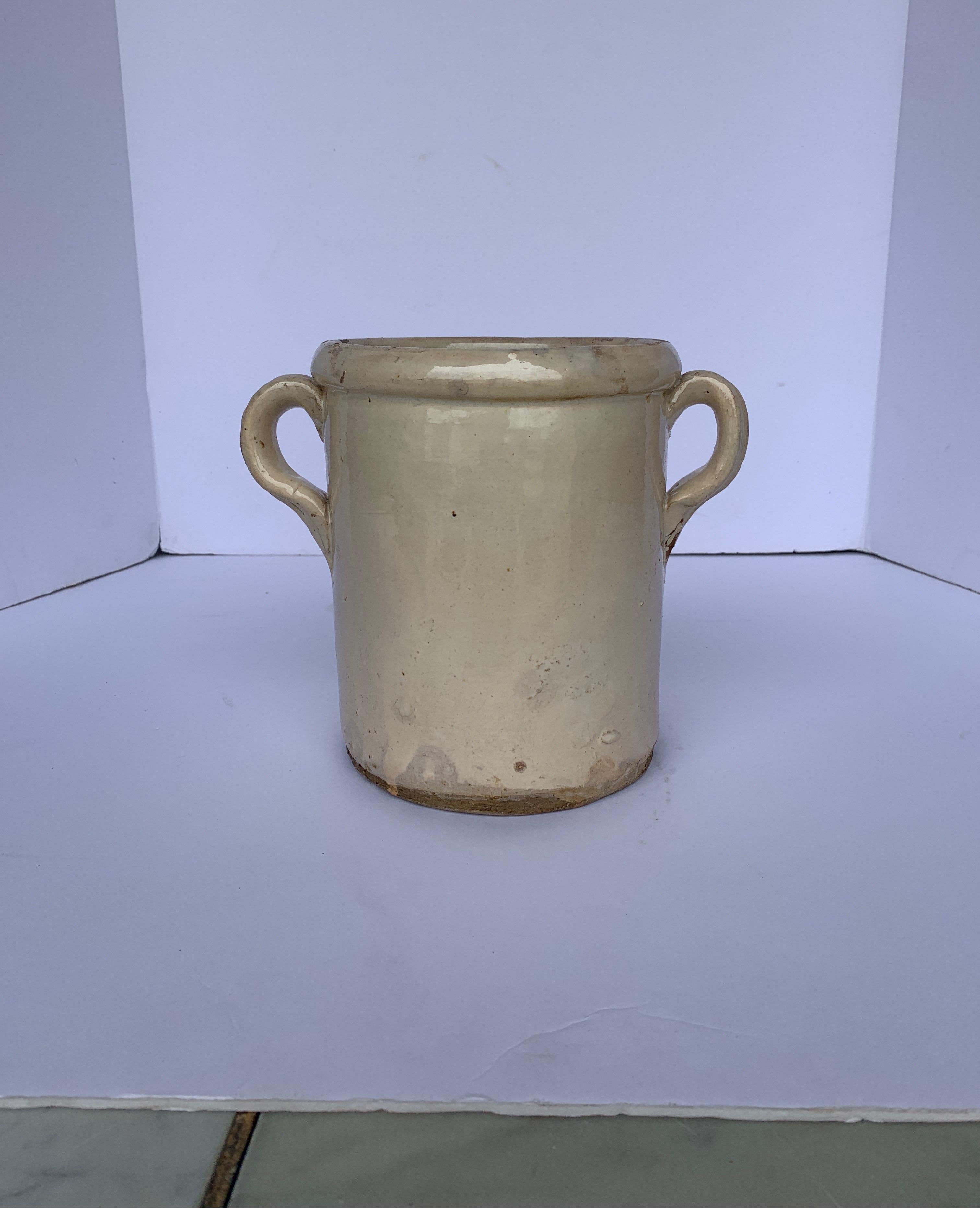 19th Century Italian Cream Jar With Handles 4