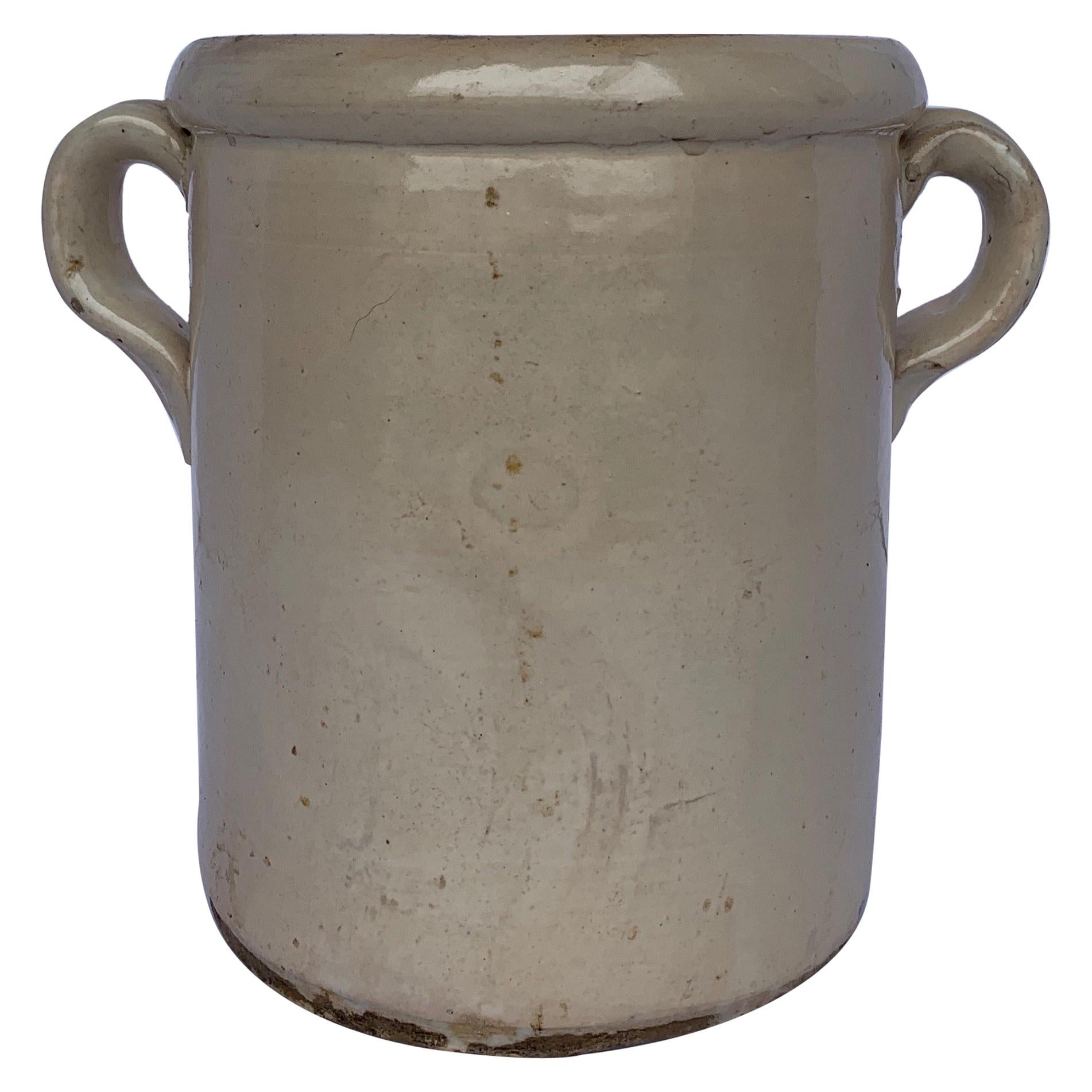 19th Century Italian Cream Jar With Handles