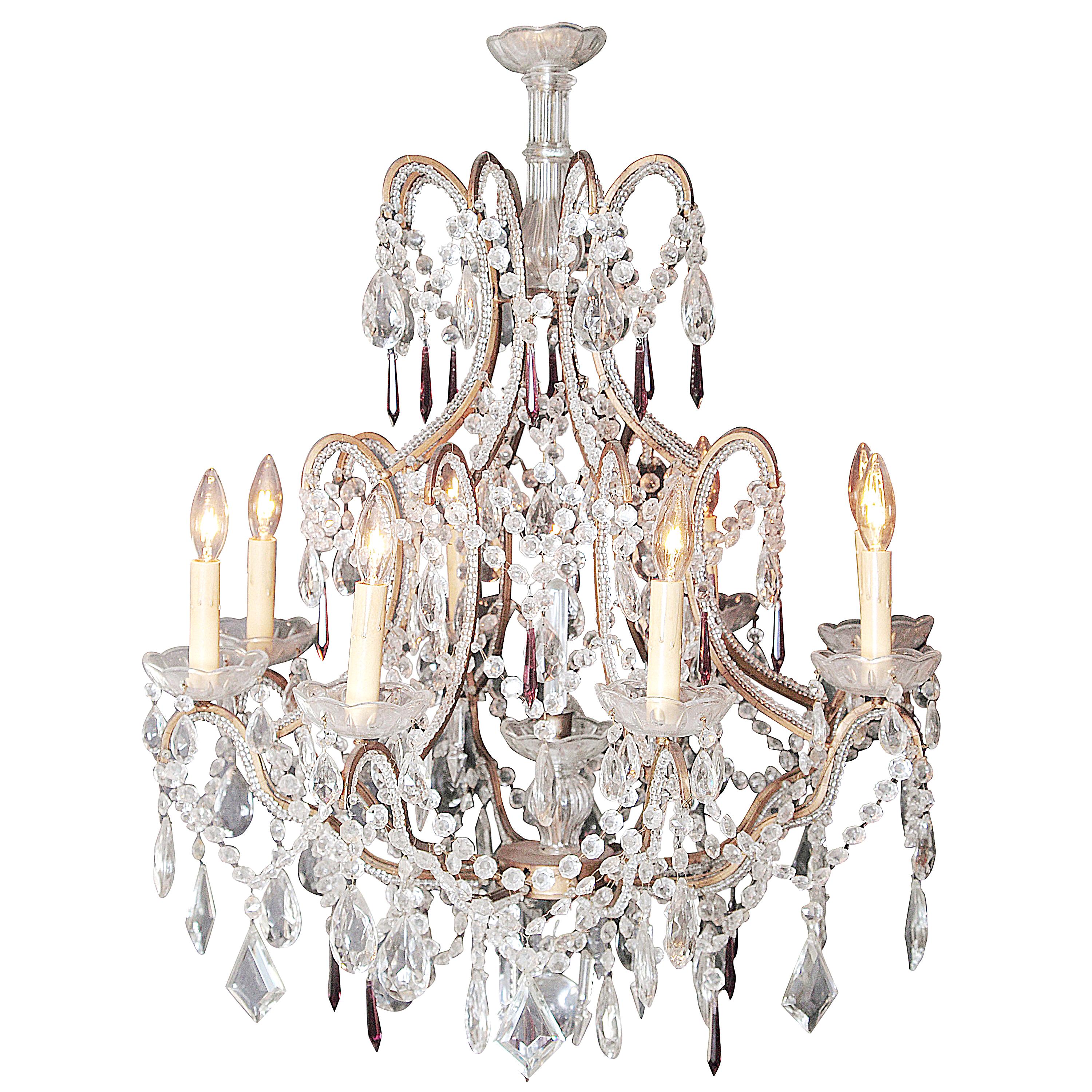 Napoli 8 Light 120V Chandelier in Heirloom Bronze with Clear Radiance Crystal