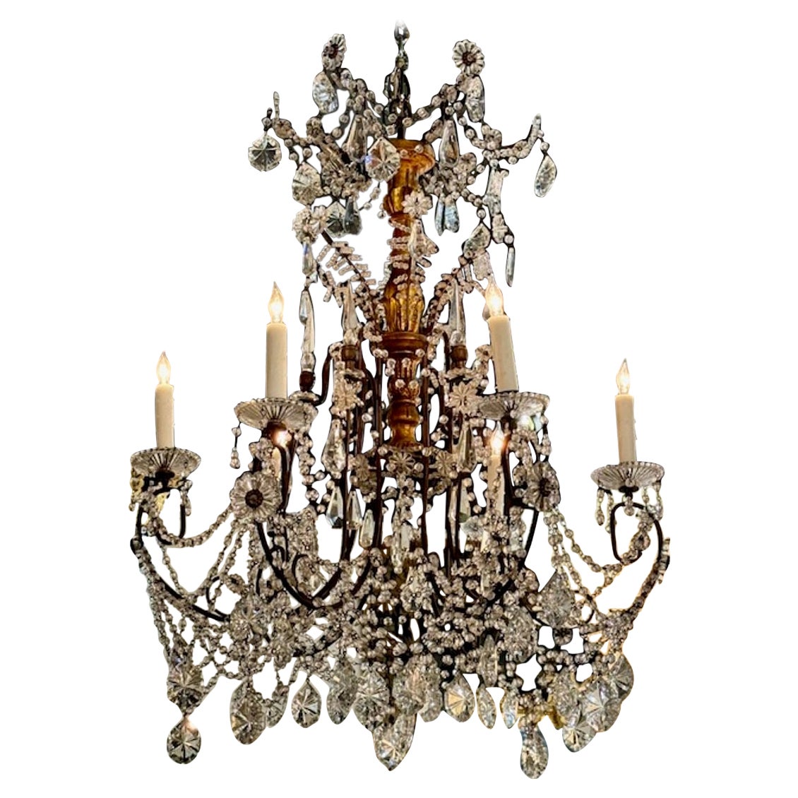 Lampadario in cristallo italiano del XIX secolo