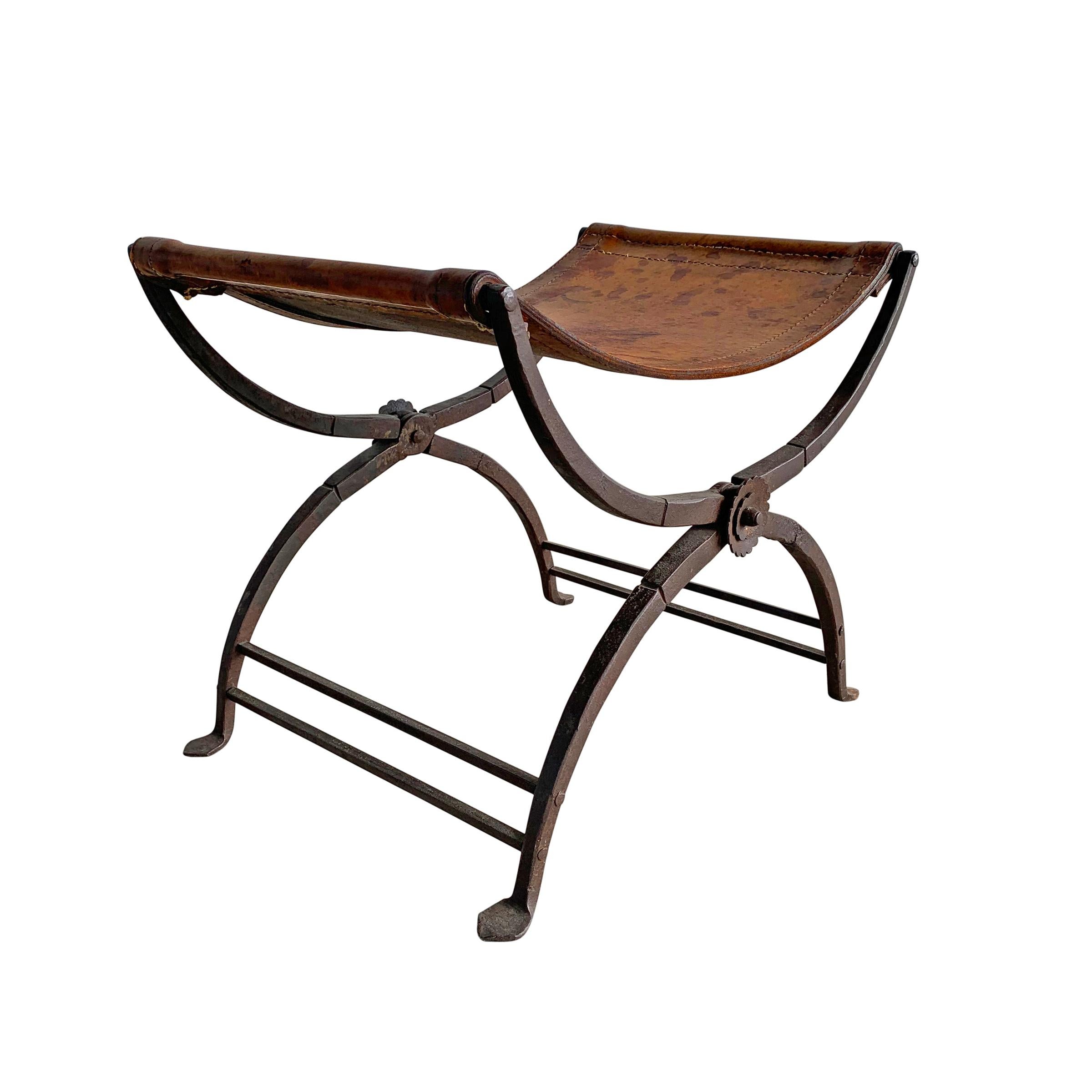 19th Century Italian Curule Stool In Good Condition In Chicago, IL