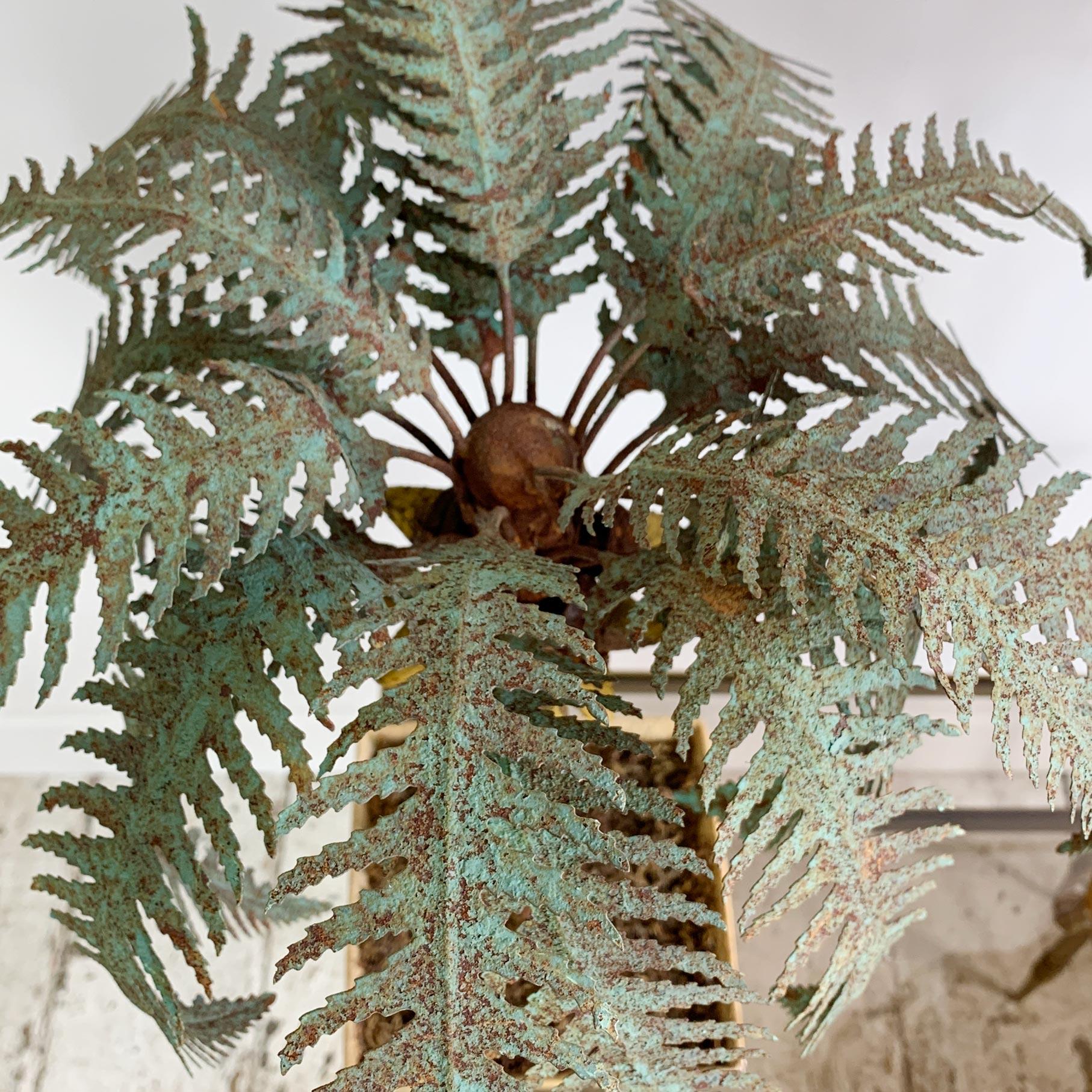 19th Century Italian Decorative Tole Palm Tree Sculptures 2