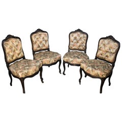 19th Century Italian Dining Room Chairs Set 4