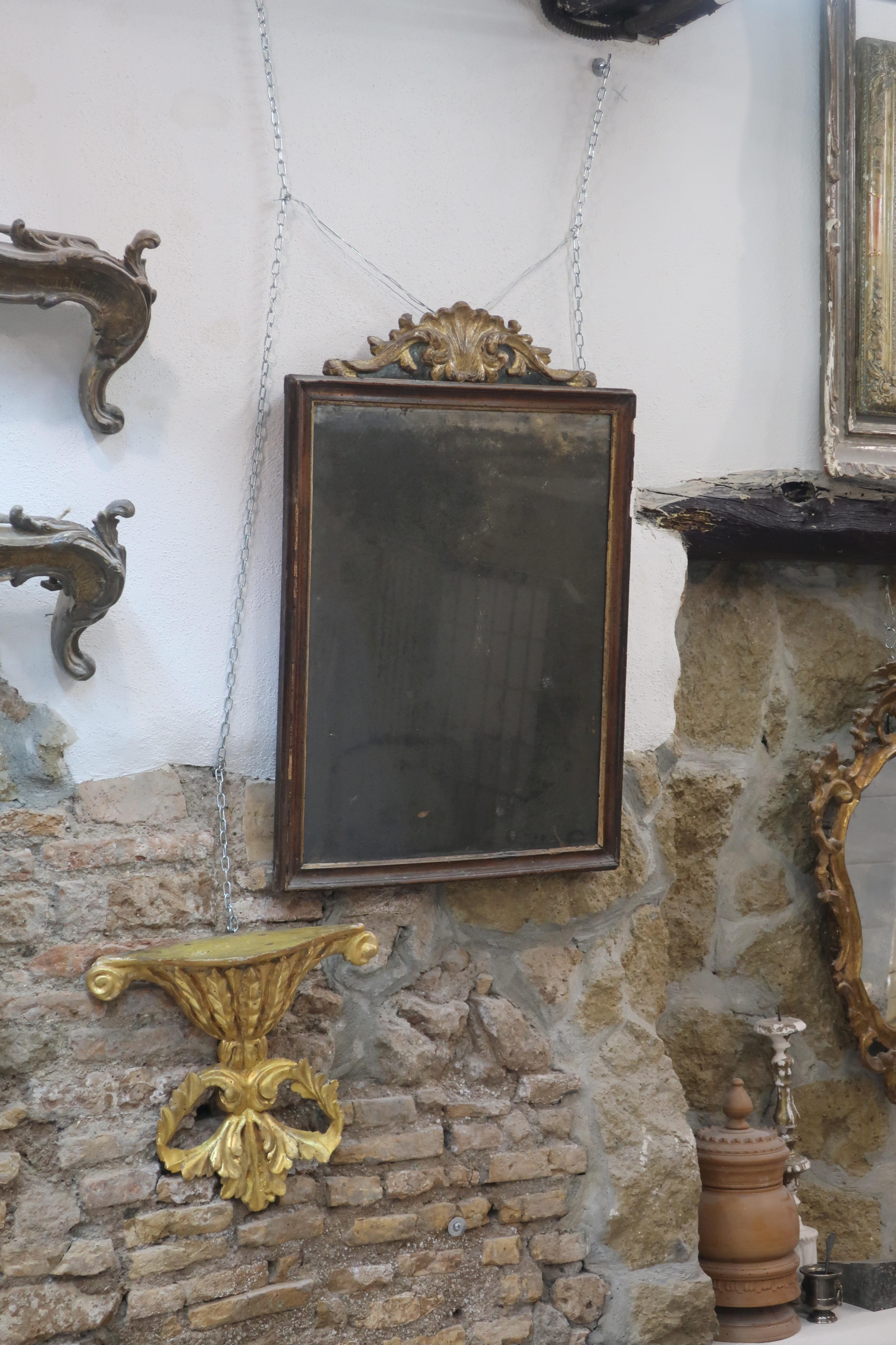 19th Century Italian Directoire style mirror with original mercury mirror glass For Sale 12