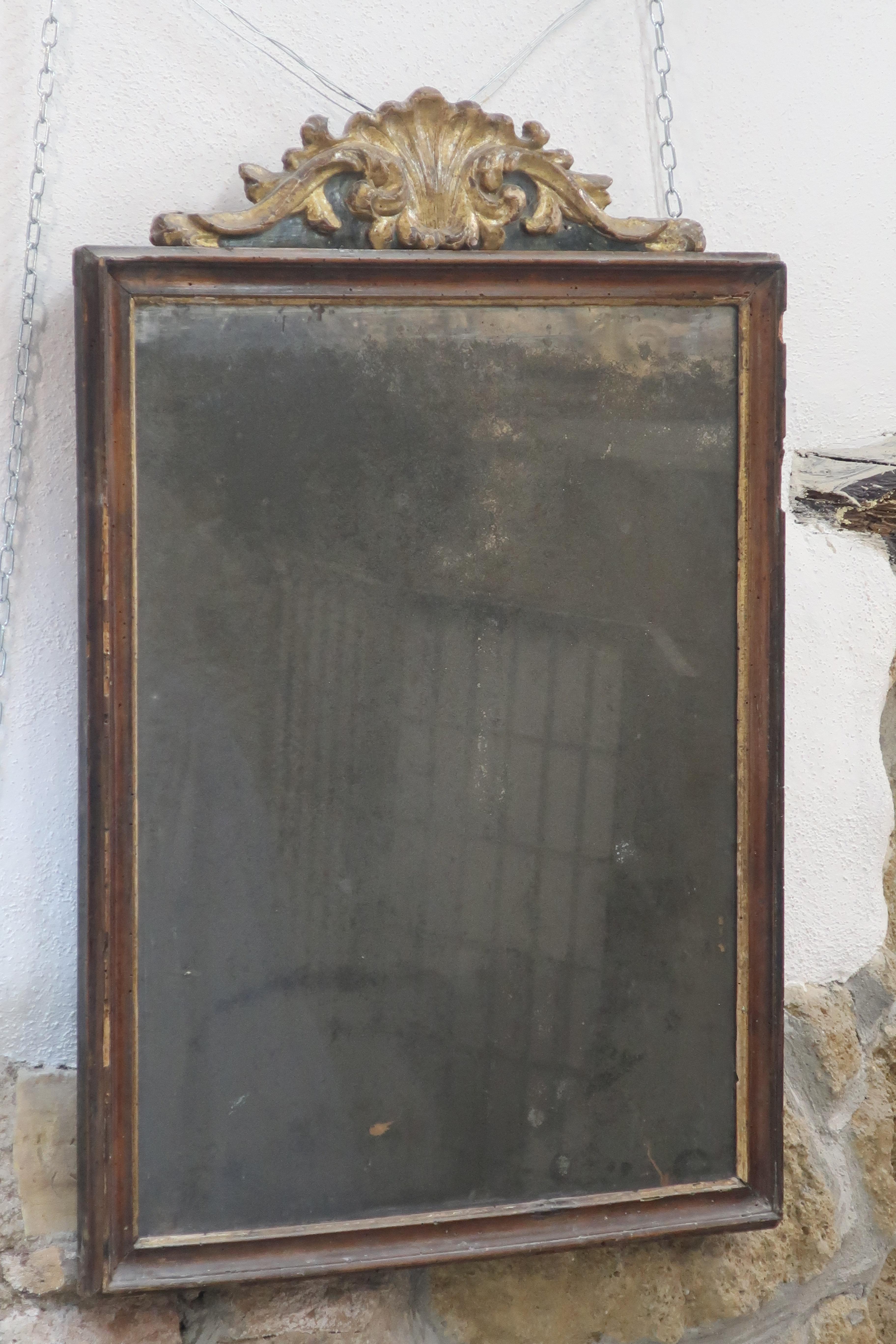 19th Century Italian Directoire style mirror with original mercury mirror glass For Sale 13