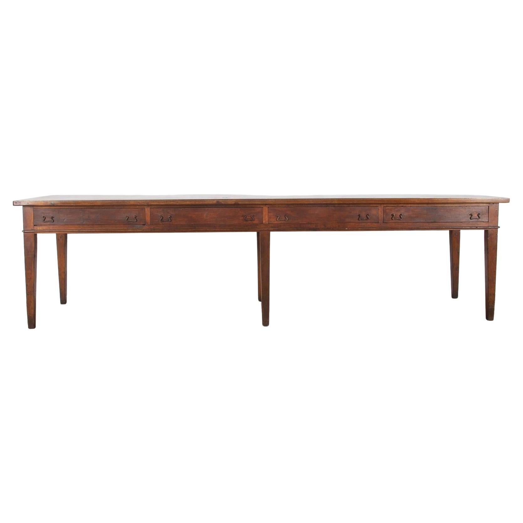 Mesa de pañeros italiana del siglo XIX