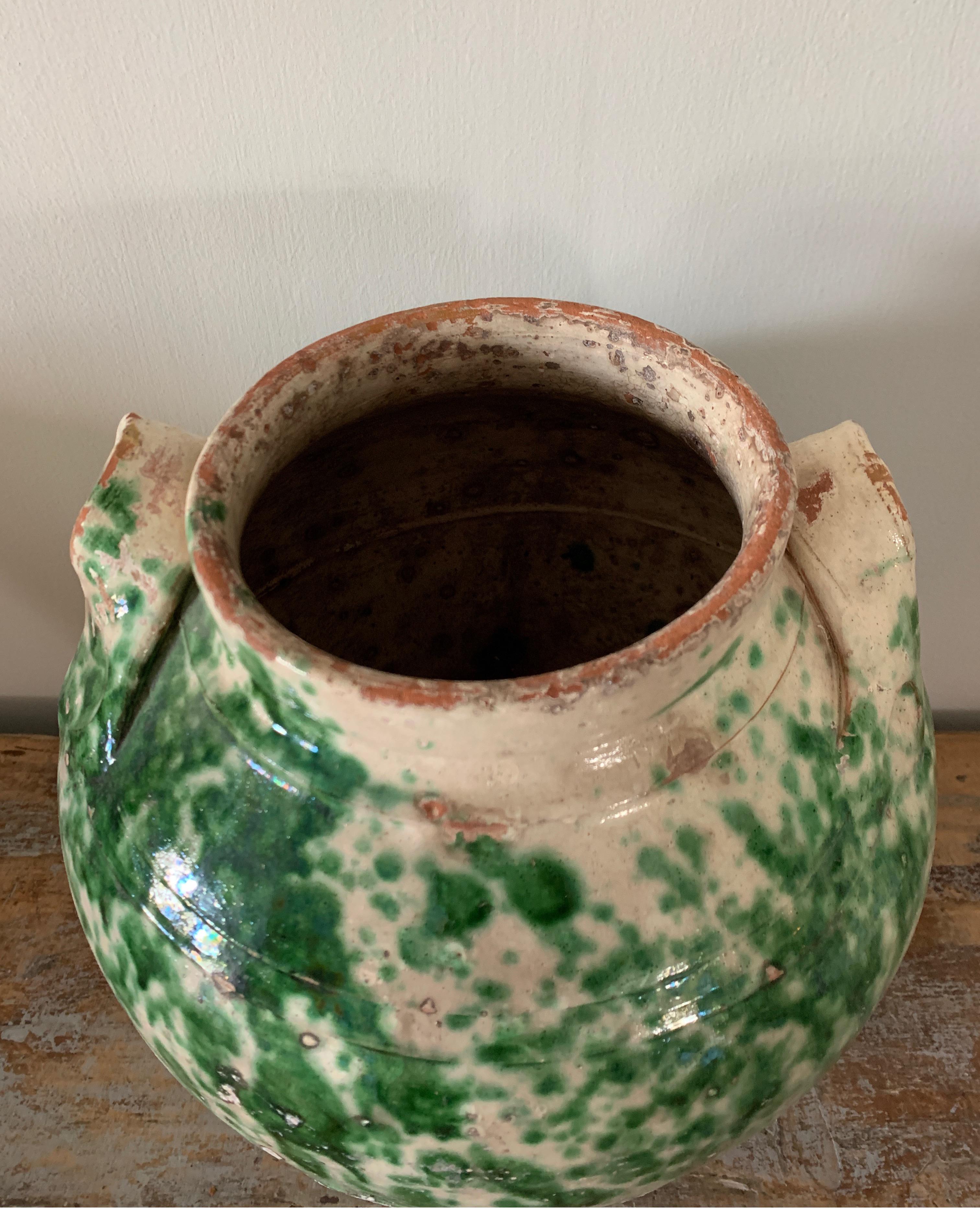 19th Century Italian Earthenware Jar In Good Condition In Houston, TX