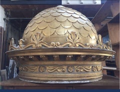 19th Century Italian Ecclesiastic Wooden Ornamental Dome, 1890s