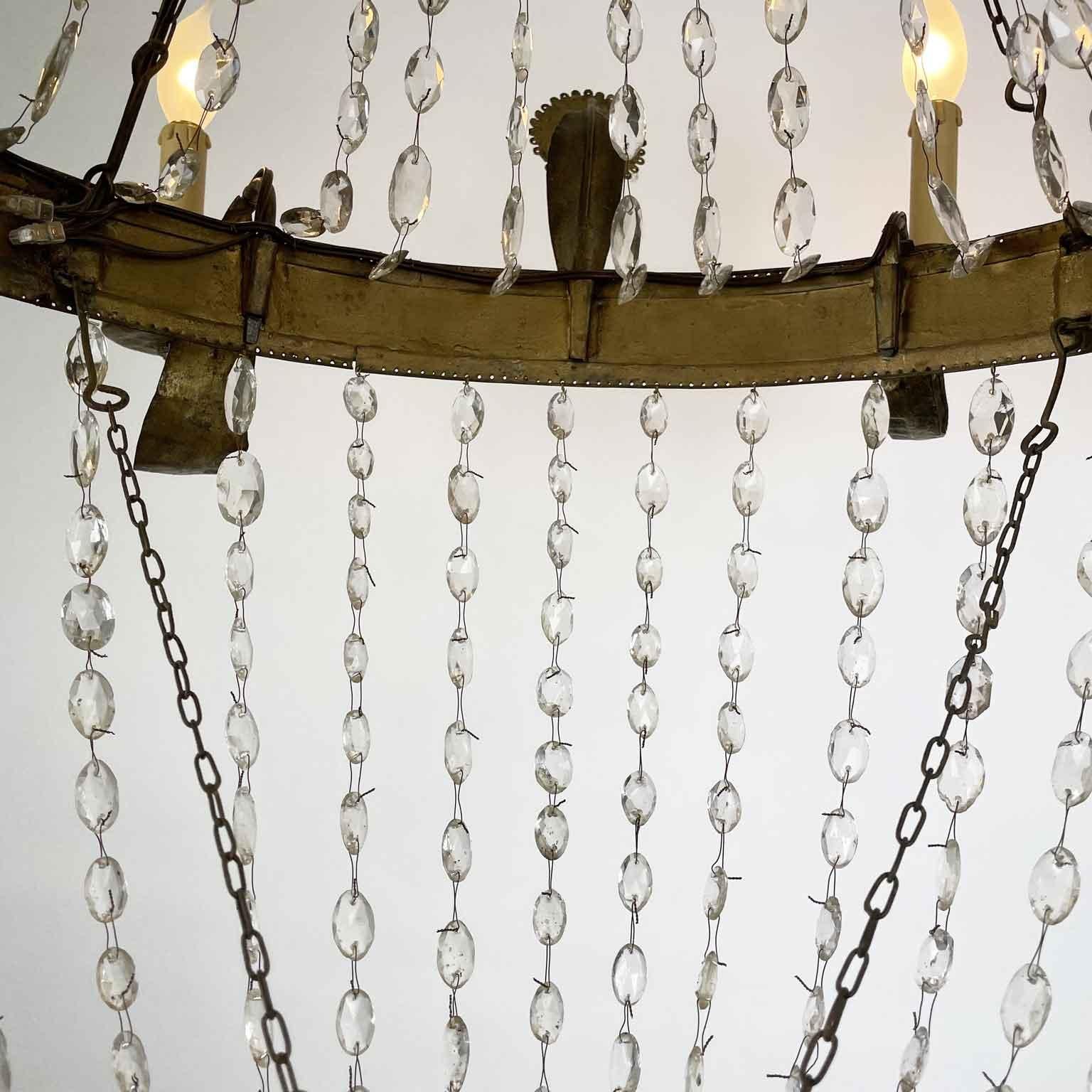 Lampadario Fiorentino in Cristallo Epoca Impero Inizio 1800 in vendita 6