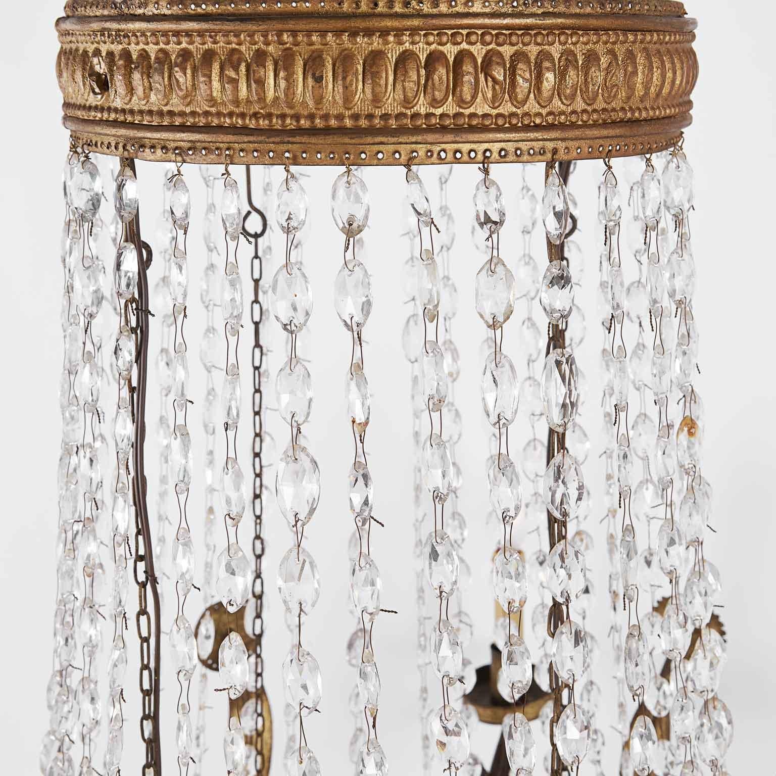 Lampadario Fiorentino in Cristallo Epoca Impero Inizio 1800 in vendita 2