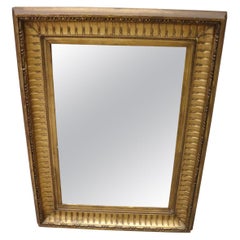19th Century Italian Empire Carved and Gilded Wood Wall Mirror