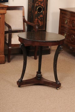 19th Century Italian Empire Ebonized Gueridon