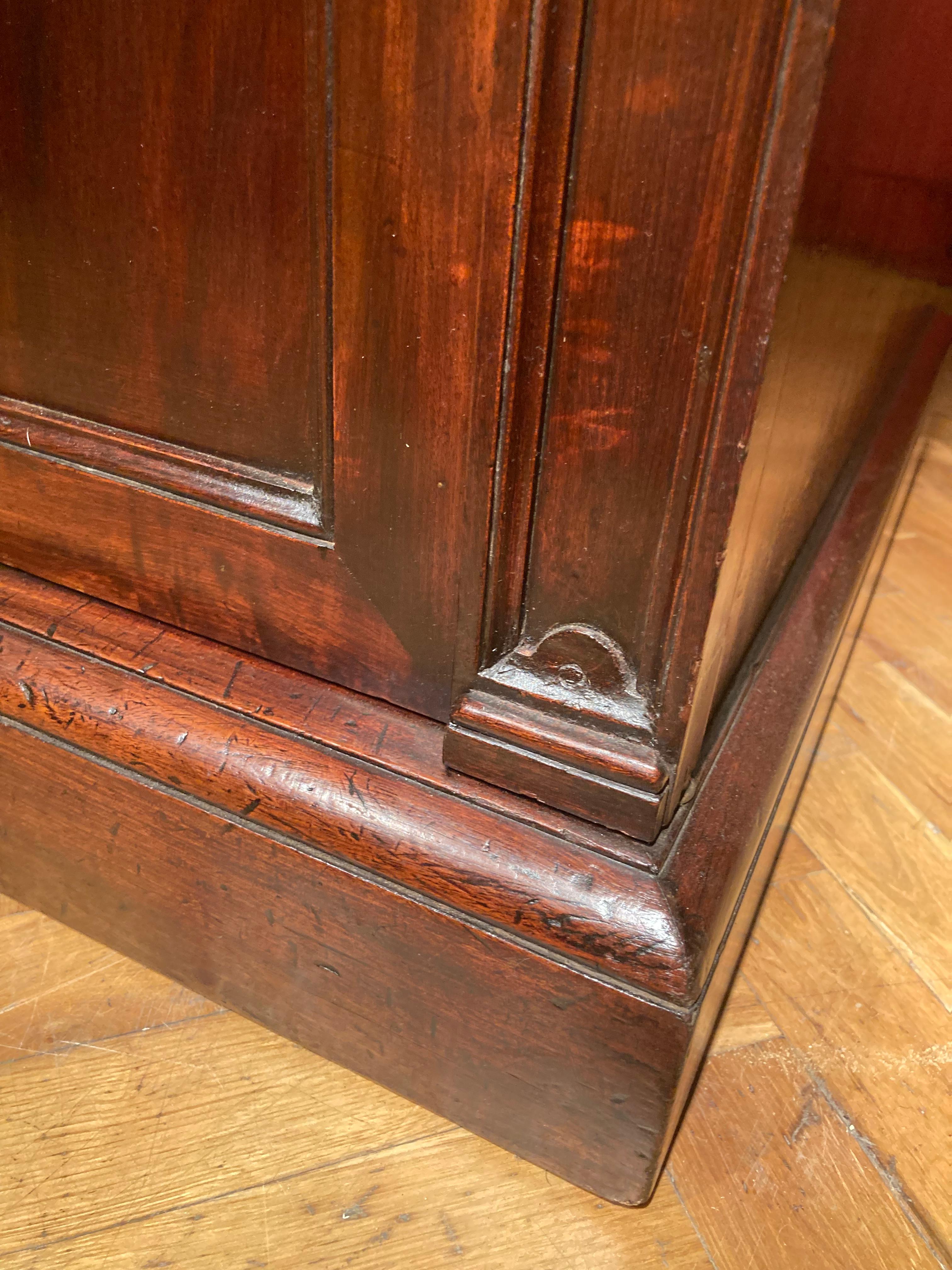 19th Century Italian Empire Mahogany Commode Two Doors Cabinet For Sale 5