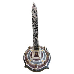 19th Century Italian Empire Marble Centerpiece Obelisk