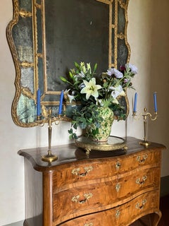 Centre de table italien du XIXe siècle, en bronze doré au mercure, avec plateau miroir, de style Empire