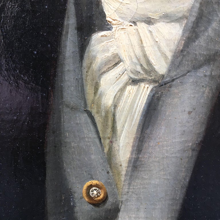 19th Century Italian Empire Oil on Canvas Portrait of a Young Gentleman ...