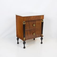 19th Century Italian Empire Period Walnut Night Stand