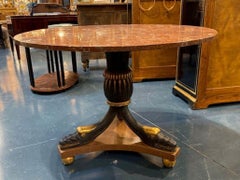 19th Century Italian Empire Style Table with Marble Top