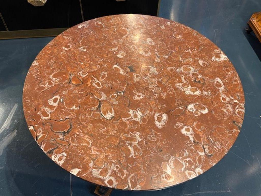 italien 19th Century Italian Empire Style Table with Marble Top en vente
