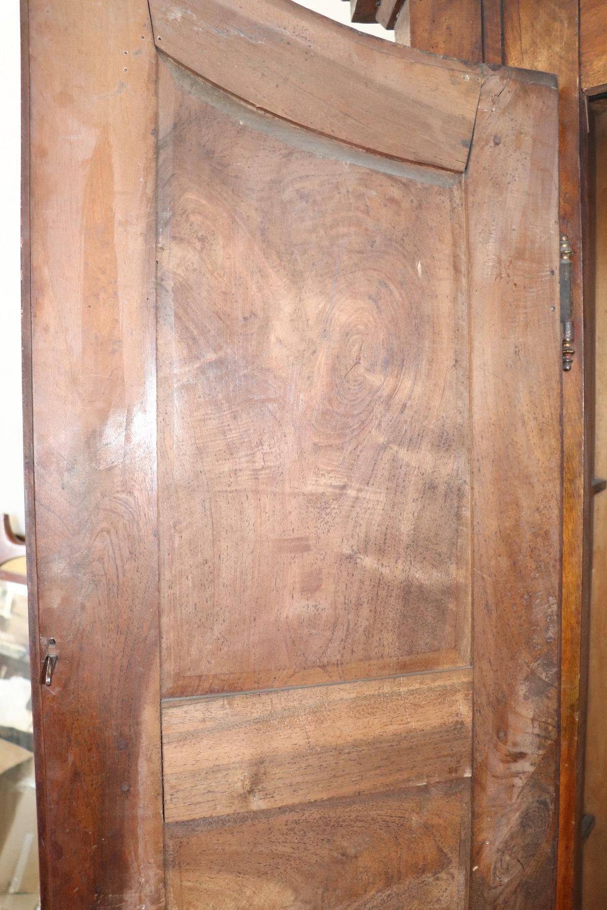 19th Century Italian Empire Walnut Wardrobe or Armoire 15