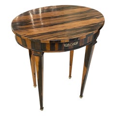 19th Century Italian Exotic Madagascar Wood Side Table