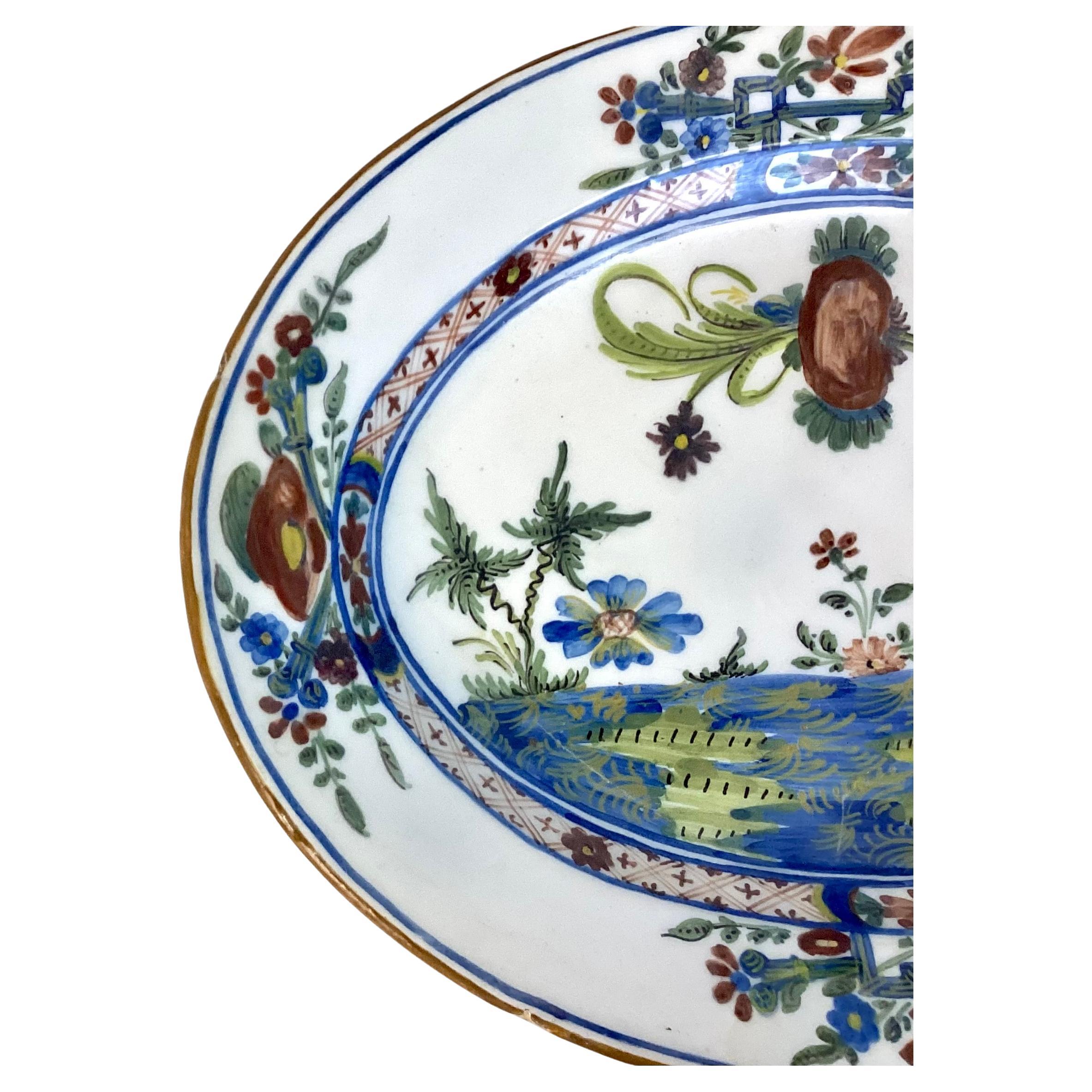 Plato Servidor Faenza Garofano Italiano Siglo XIX siglo XVIII y antes en venta