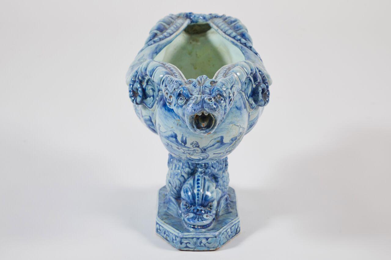 19th Century Italian Faience Jardinere For Sale 4