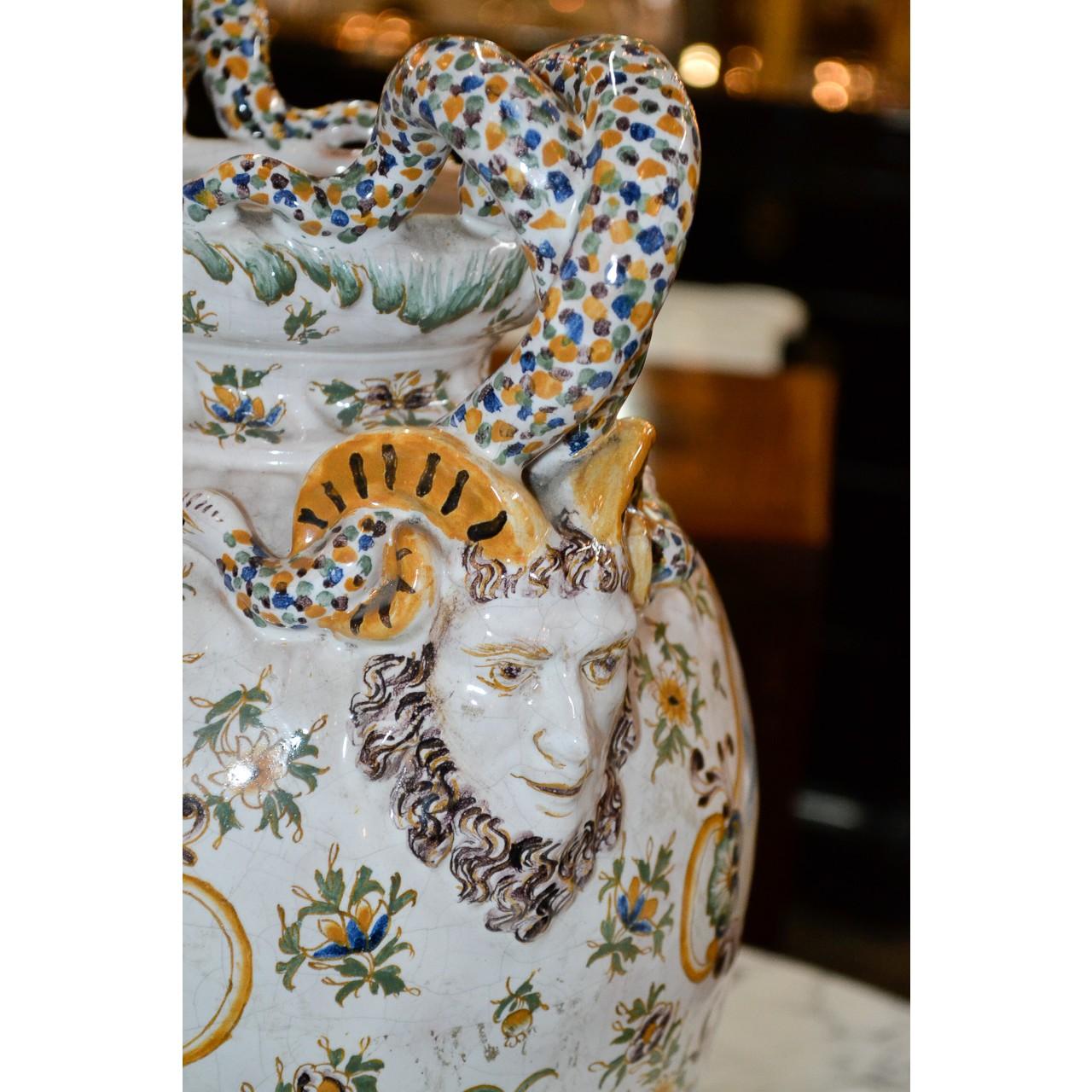 Italian 19th Century French Faience Vase