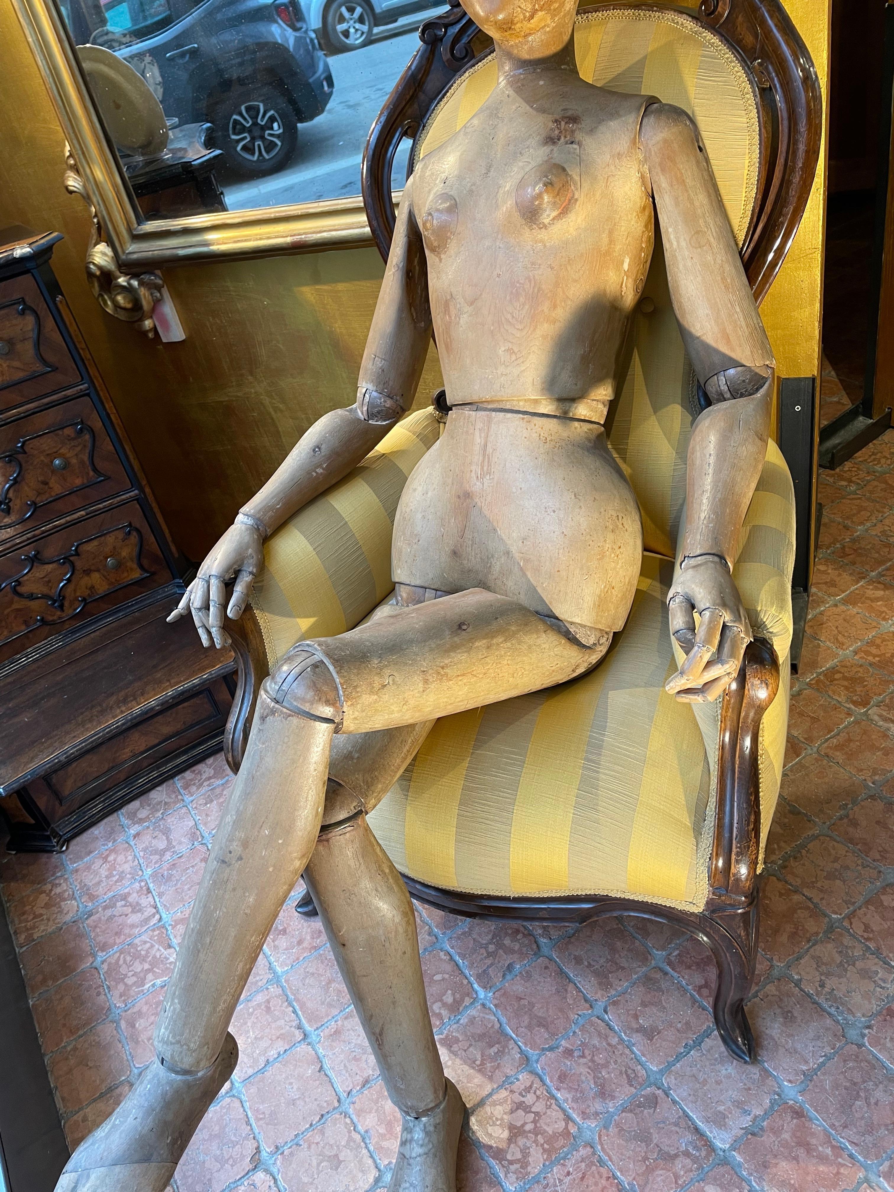 19th Century Italian Female Mannequin Life-Size Artists Lay Figure  For Sale 7