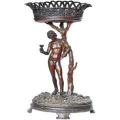 A 19th Century Italian Figural Walnut Centrepiece of Dionysos