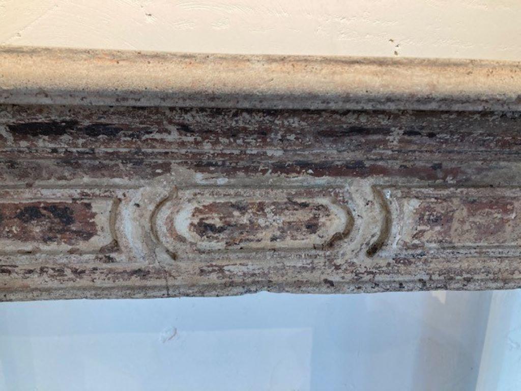 Other 19th Century Italian Fireplace Mantel in Ciment For Sale