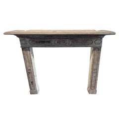 19th Century Italian Fireplace Mantel in Ciment