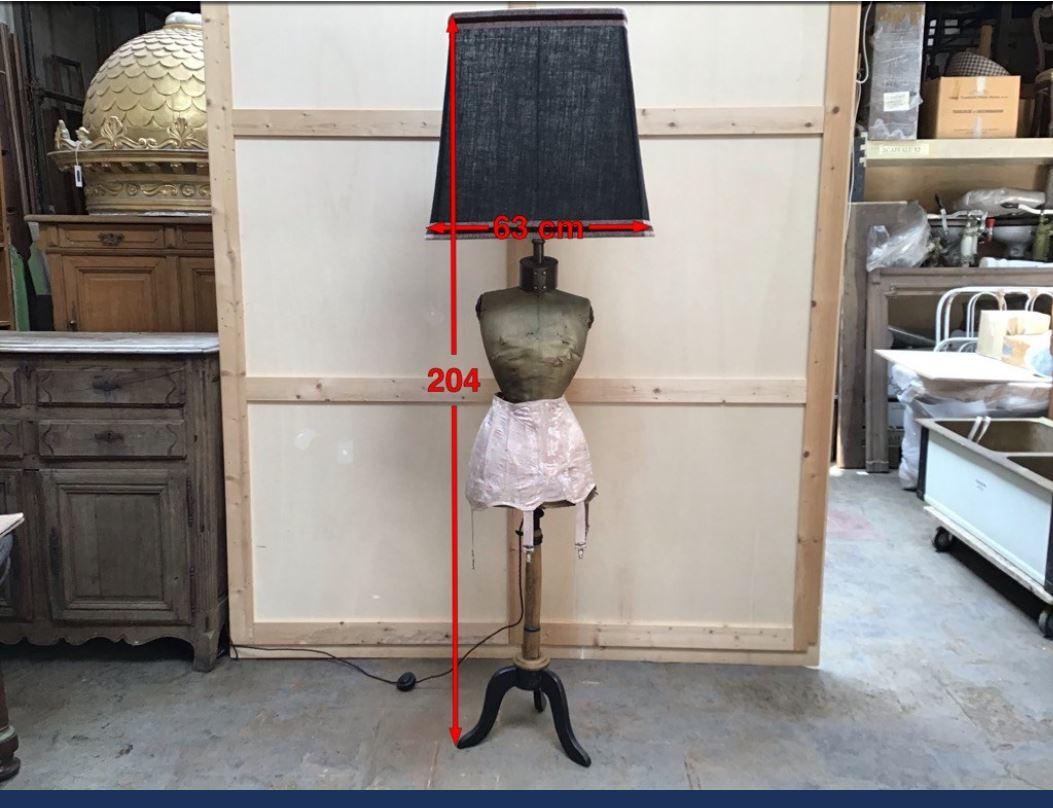 19th Century Italian Floor Lamp Made with a Vintage Mannequin, 1890s im Angebot 1