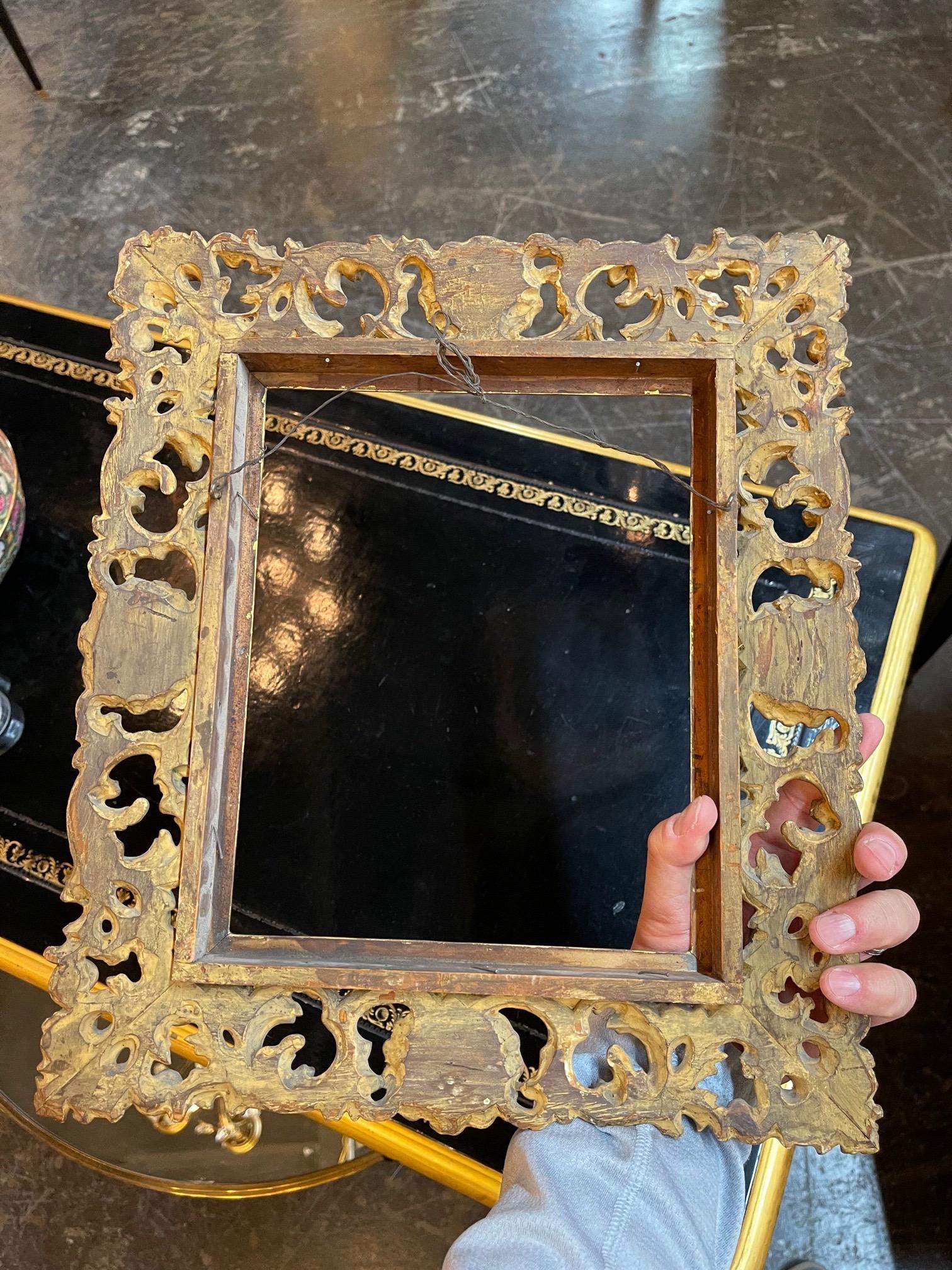 19th Century Italian Florentine Giltwood Frame 1