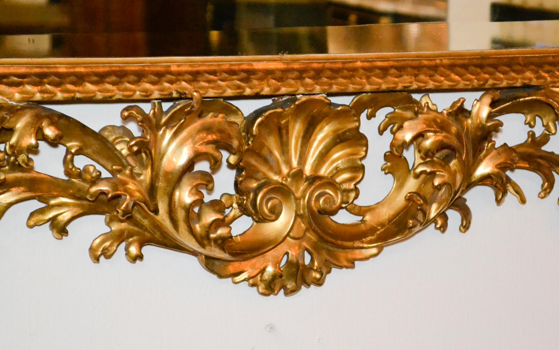 19th Century Italian Florentine Giltwood Mirror For Sale 3