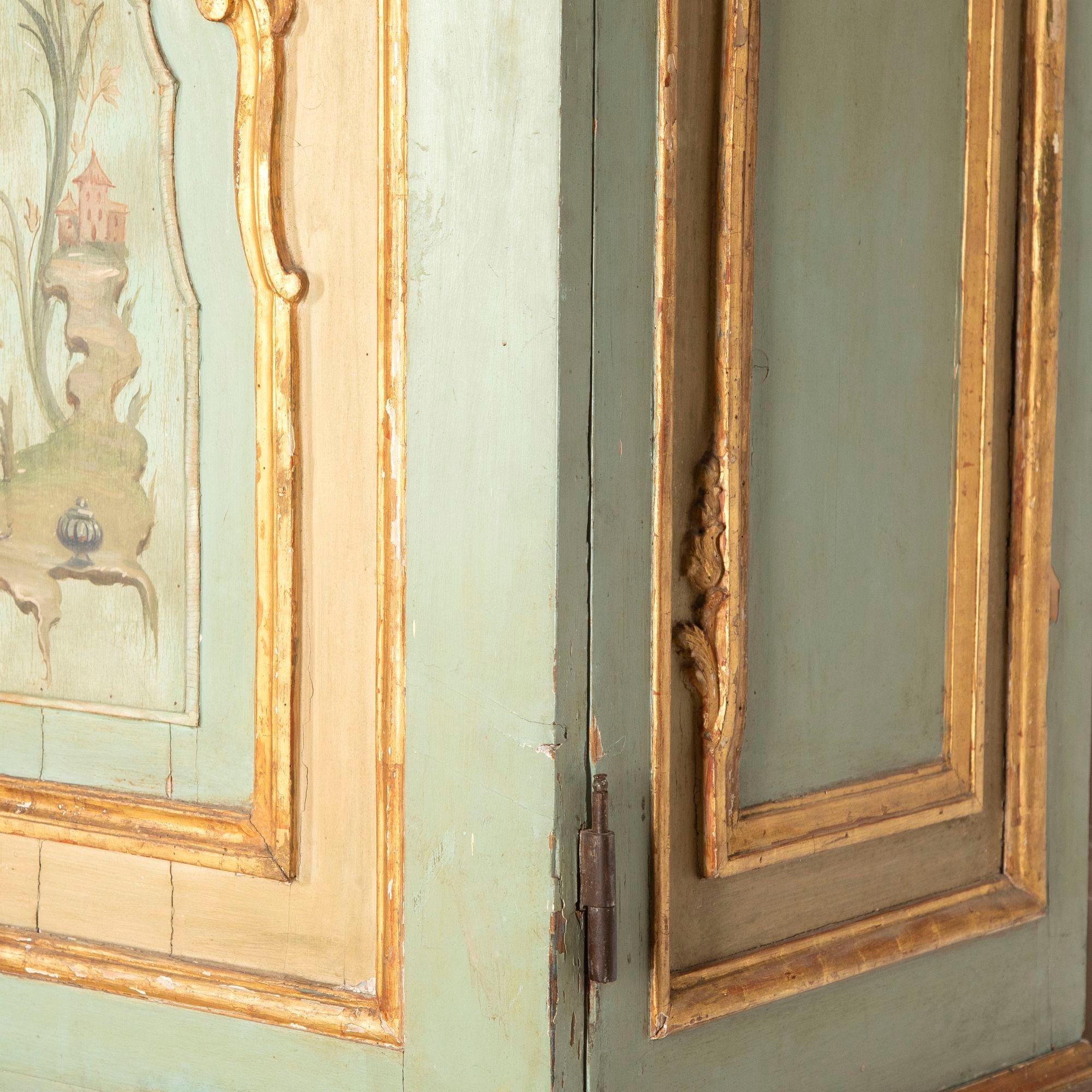 19th Century Italian Four Door Painted Cupboard For Sale 11