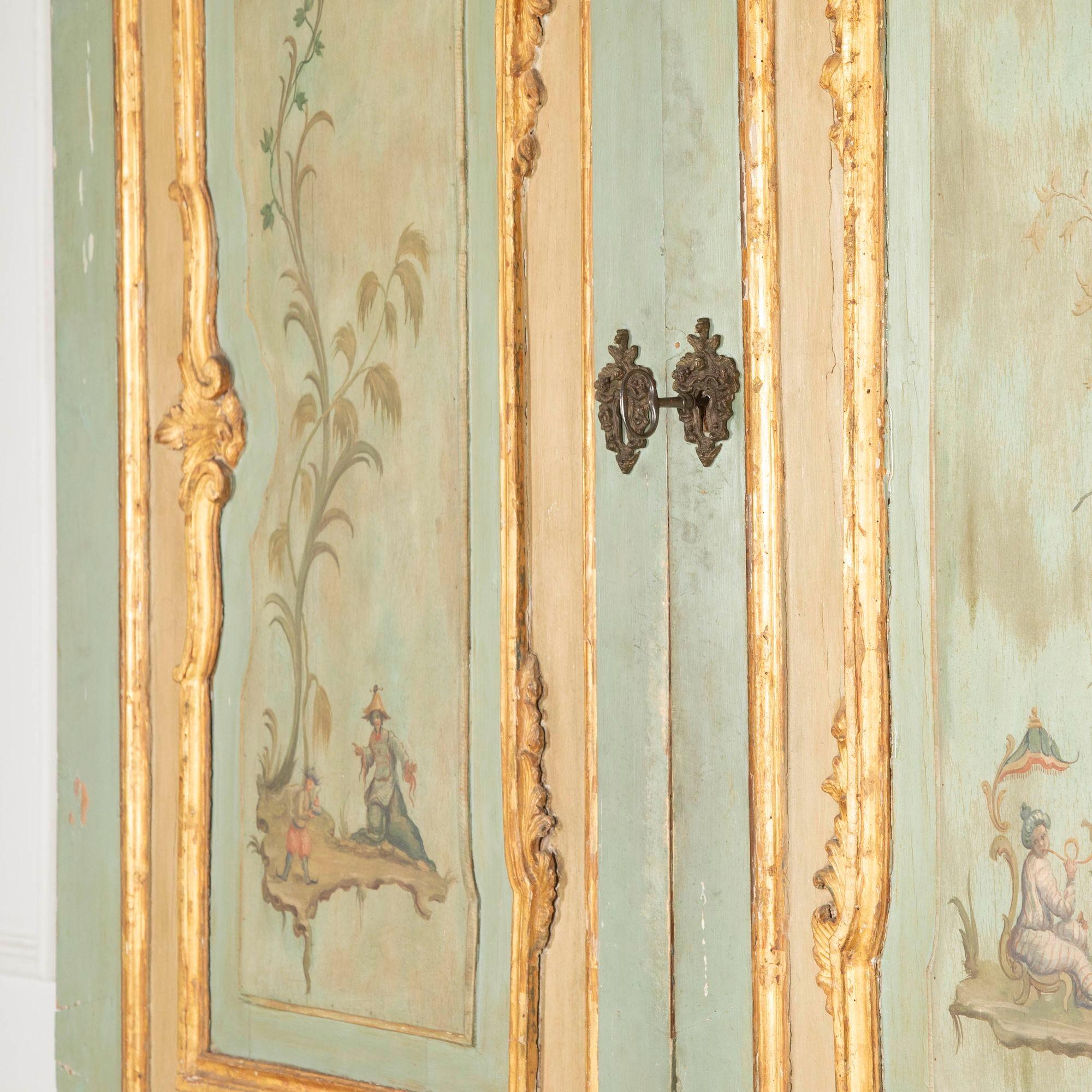 19th Century Italian Four Door Painted Cupboard For Sale 13