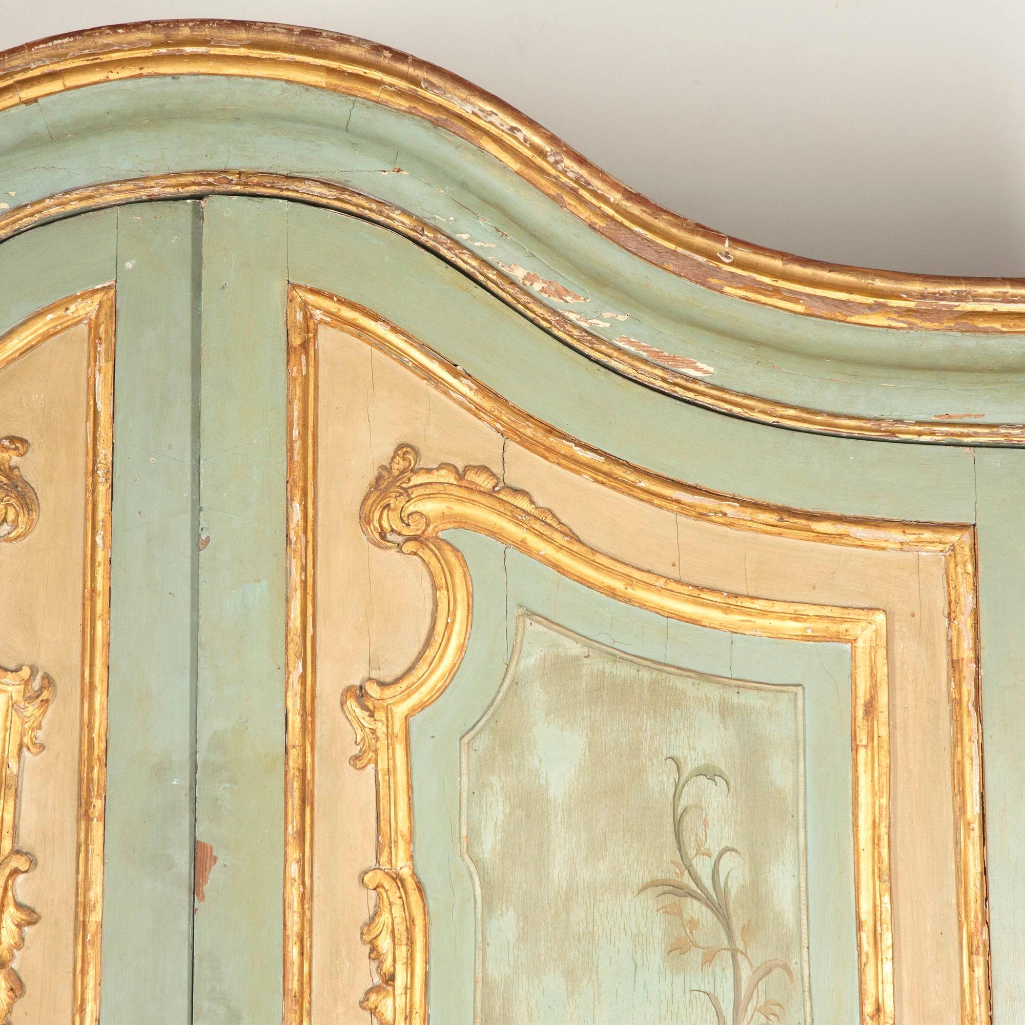 19th Century Italian Four Door Painted Cupboard For Sale 1